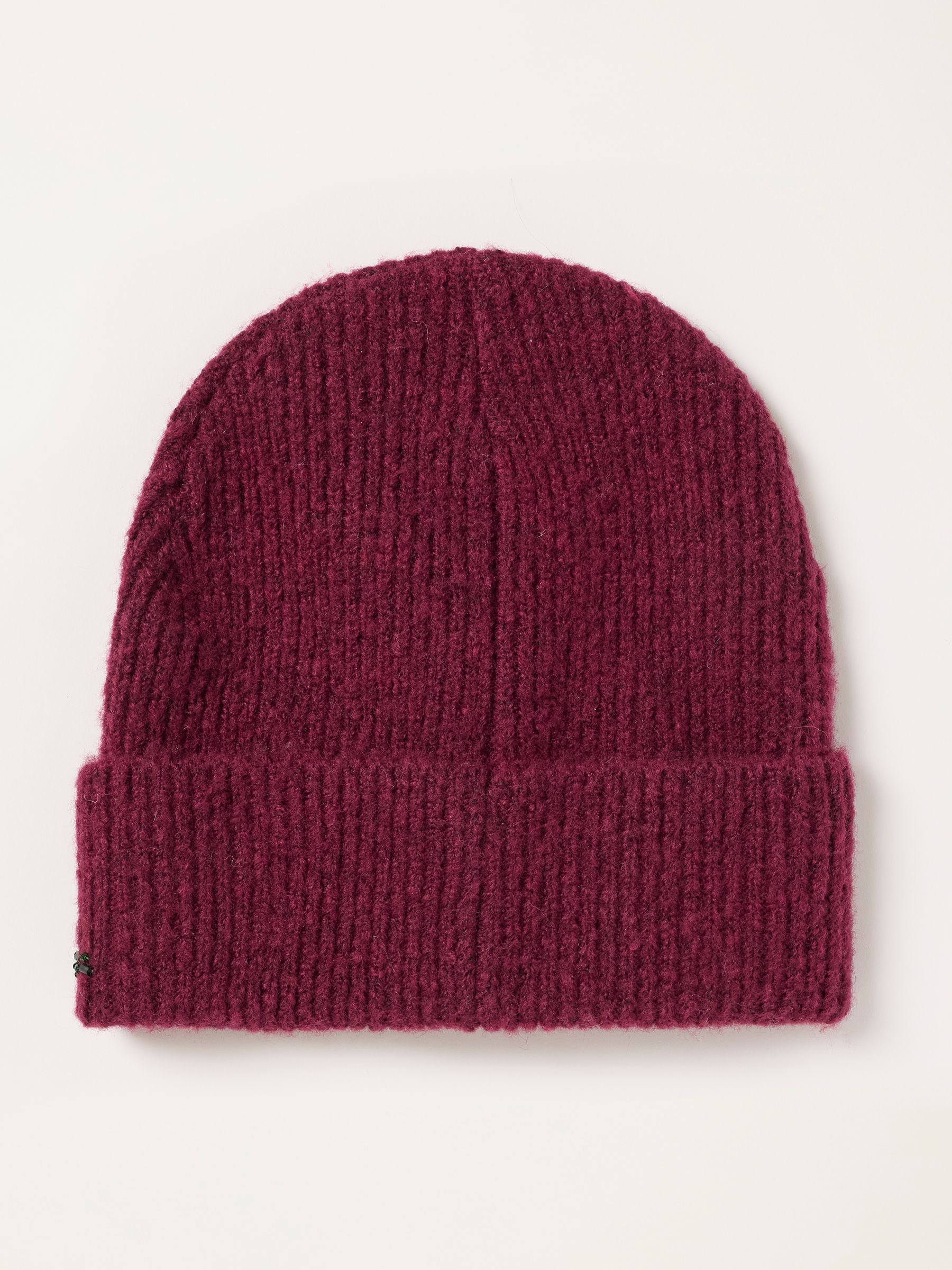 Burgundy Red Fluffy Embellished Beanie - Image 2 of 3