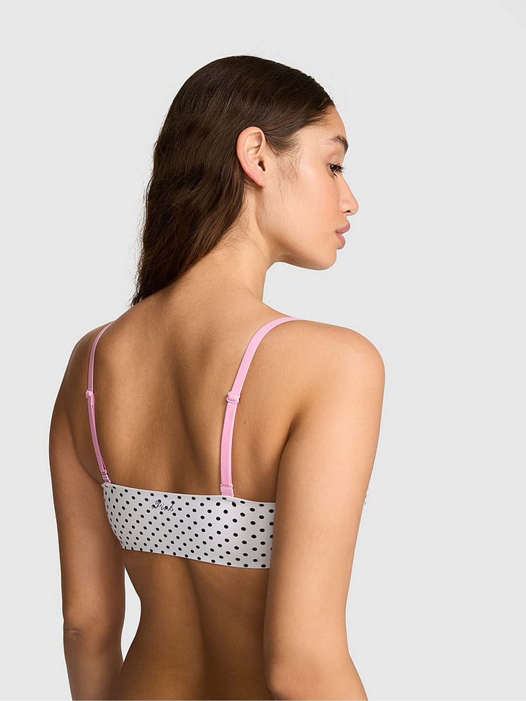 White Polka Dots Lightly Lined Non Wired Bra - Image 3 of 4