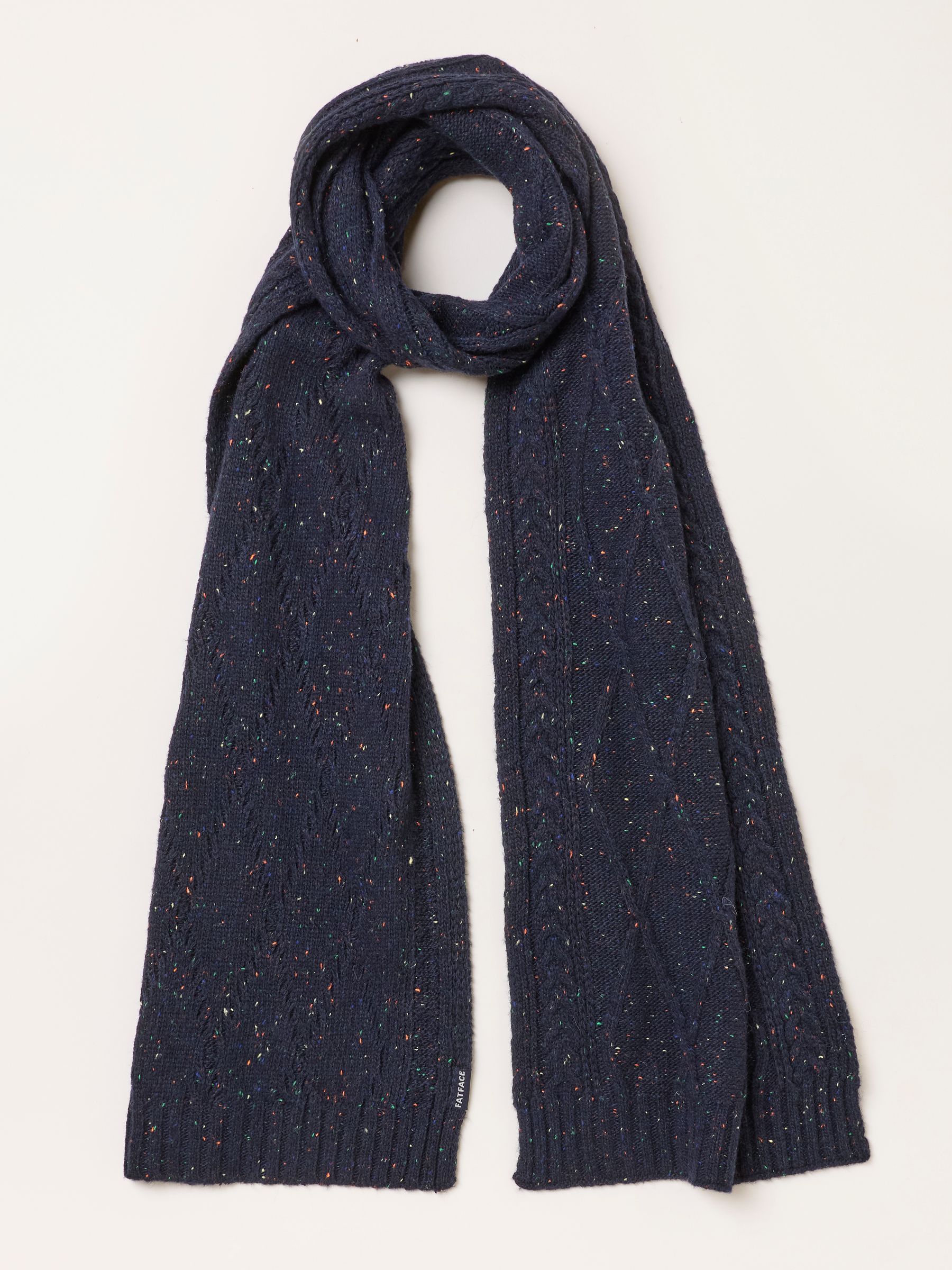 Navy Cable Knit Scarf - Image 1 of 3