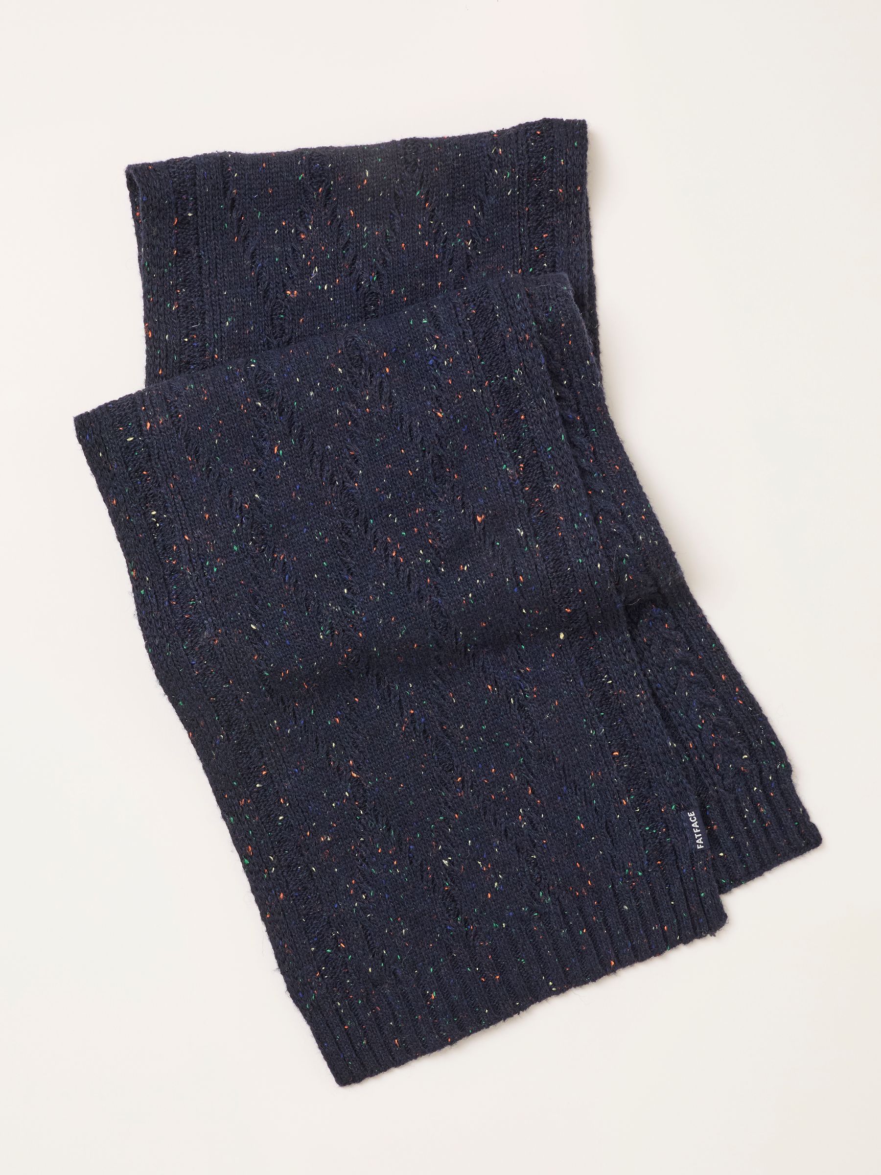 Navy Cable Knit Scarf - Image 3 of 3