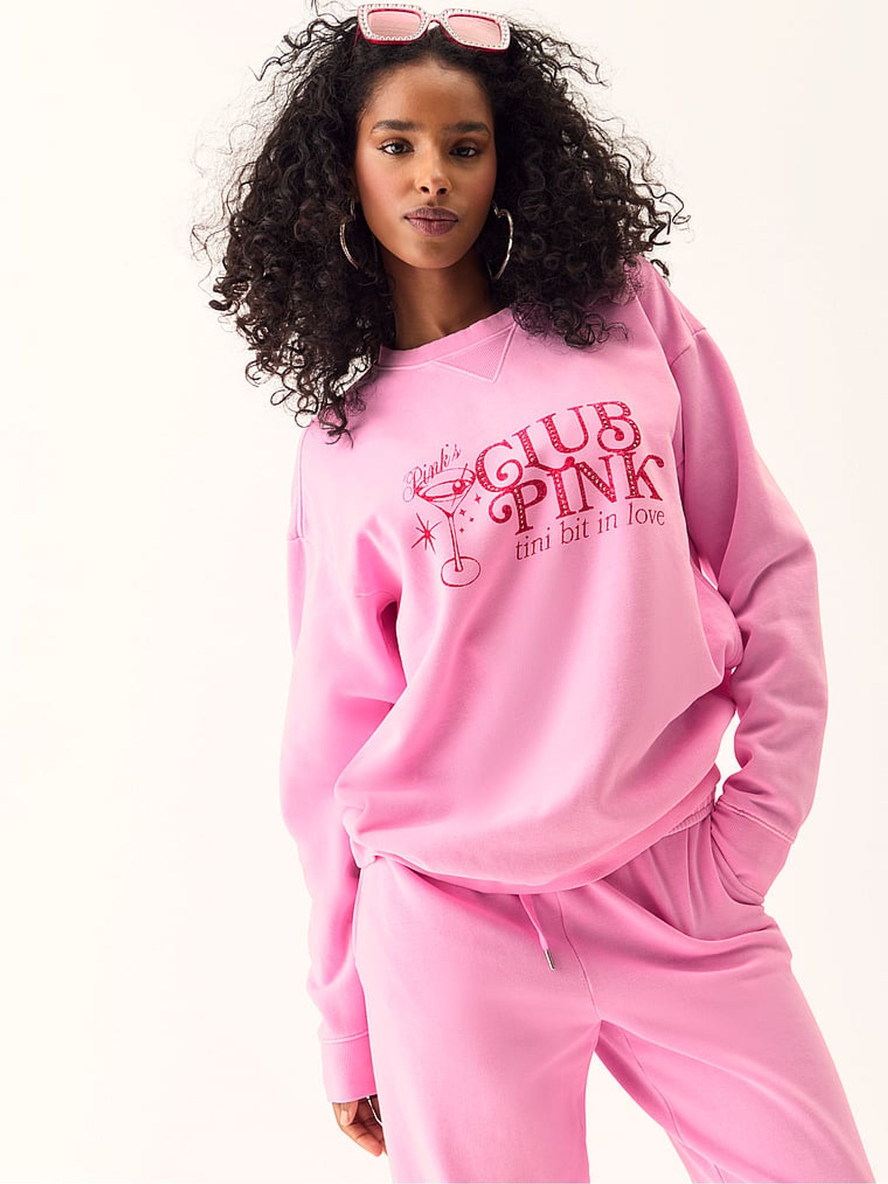 Pink Lollipop Disco Fleece Sweatshirt - Image 1 of 3 Pink Lollipop Disco Fleece Sweatshirt - Image 1 of 3