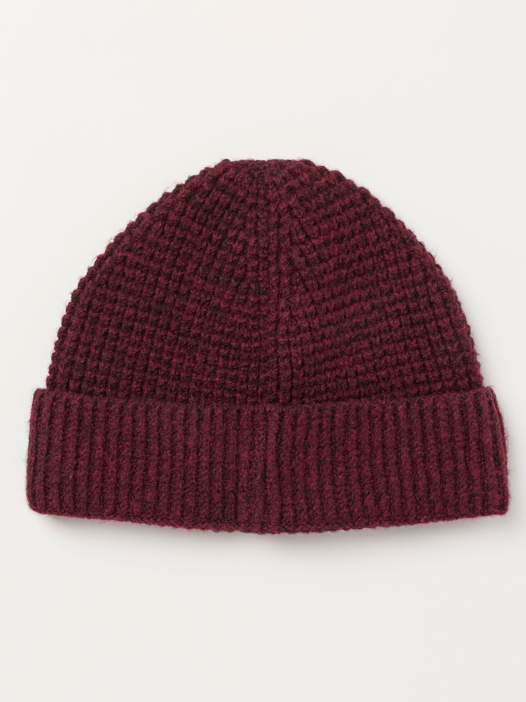 Burgundy Red Fisherman Waffle Beanie - Image 2 of 3