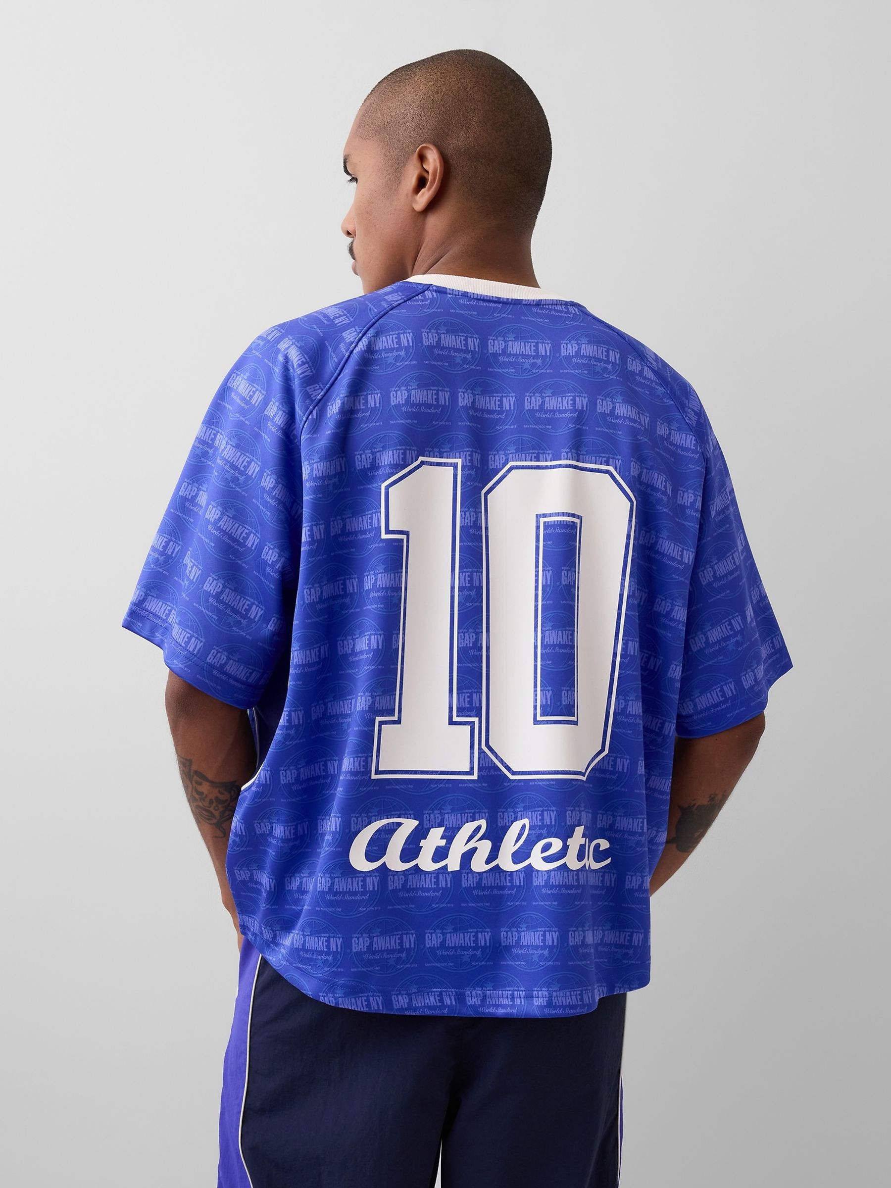 Gap x Awake NY Blue Football Jersey - Image 2 of 5