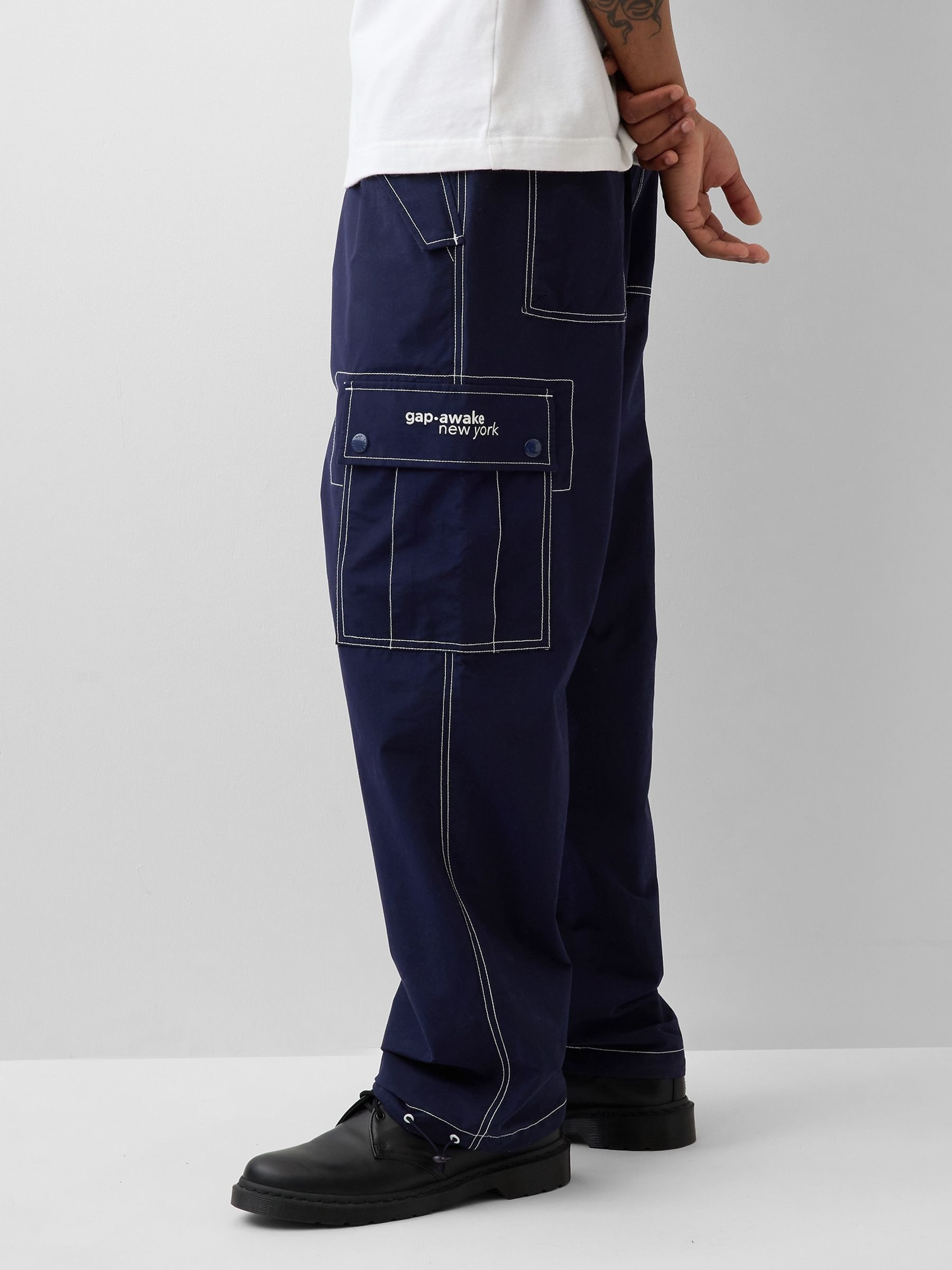 Gap x Awake NY Blue Cargo Baggy Joggers | Gap