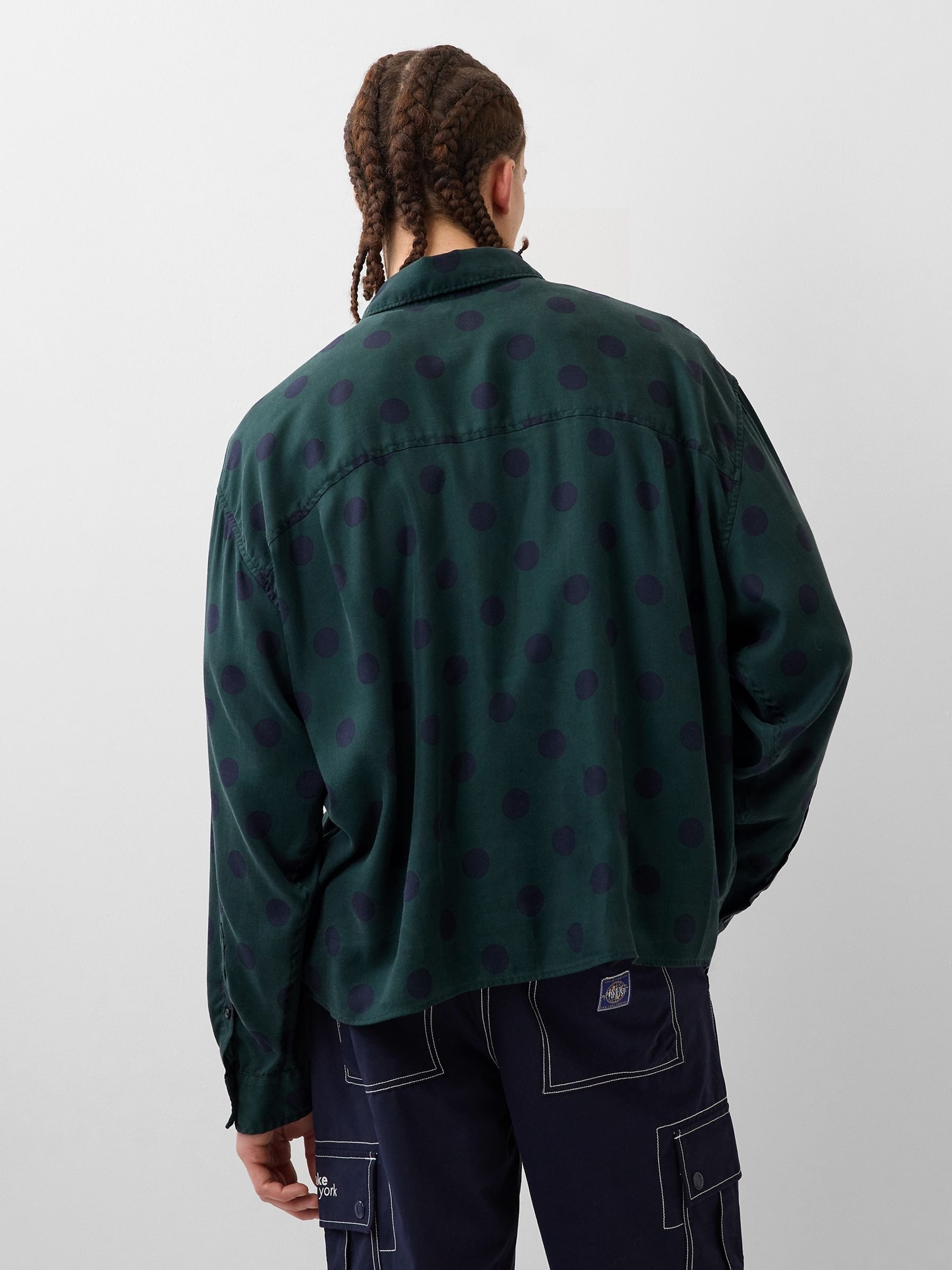 Gap x Awake NY Green Twill Polka Dot Big Shirt - Image 2 of 5