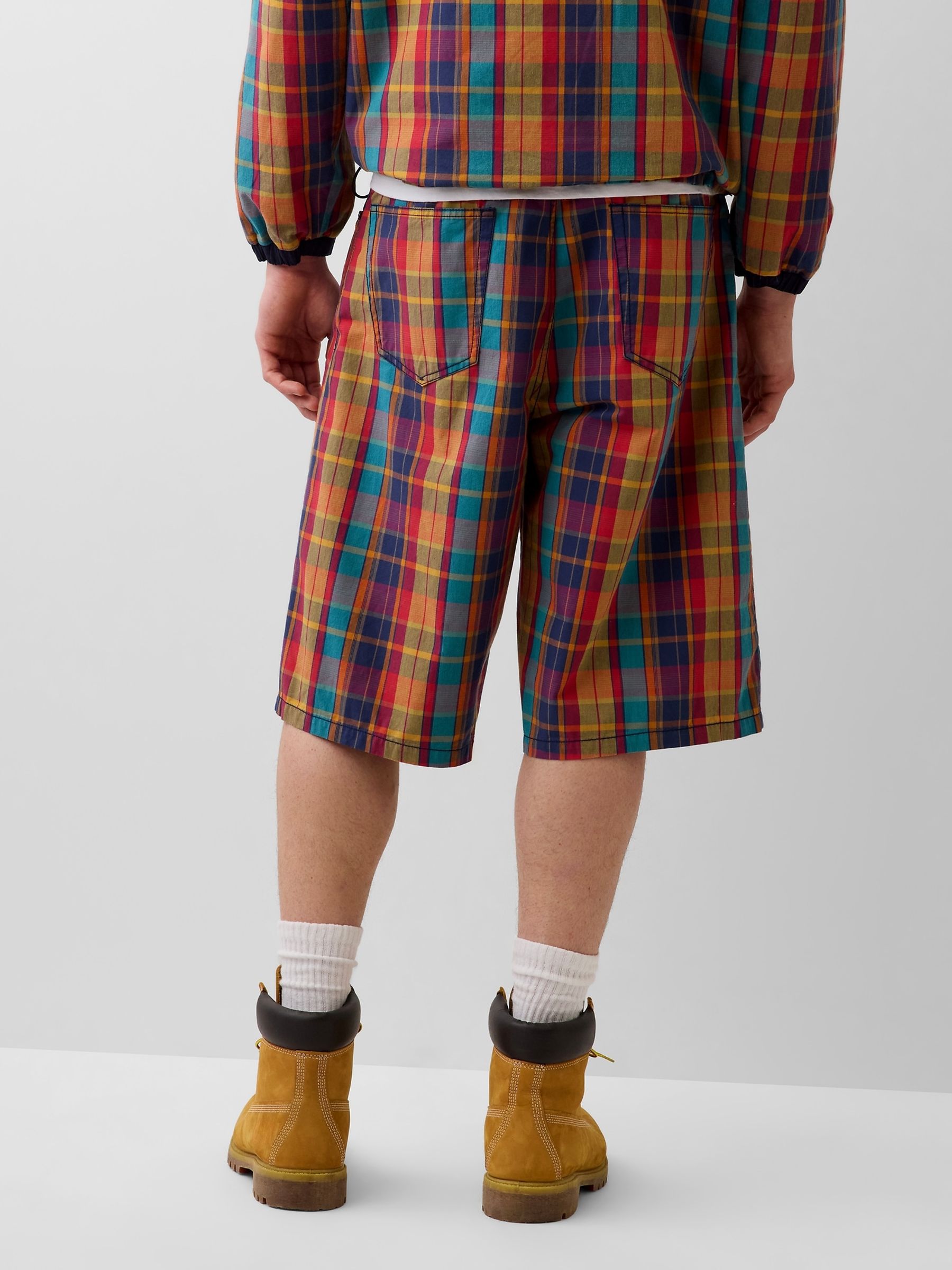 Gap x Awake NY Yellow Plaid Canvas Baggy Shorts - Image 2 of 6