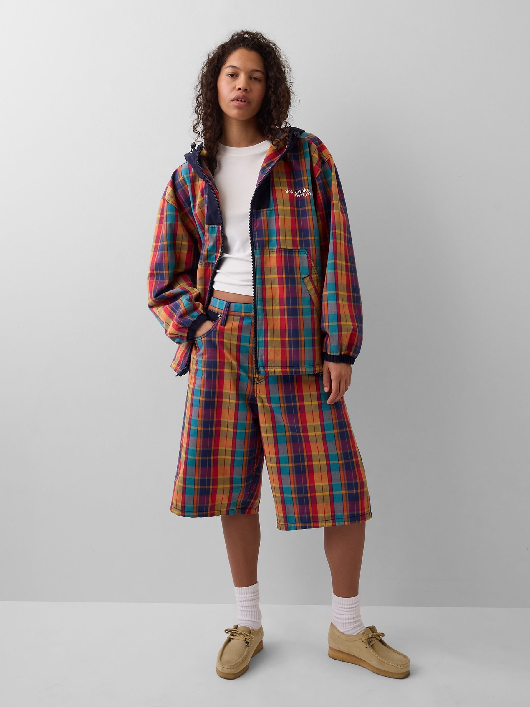 Gap x Awake NY Yellow Plaid Canvas Baggy Shorts - Image 5 of 6