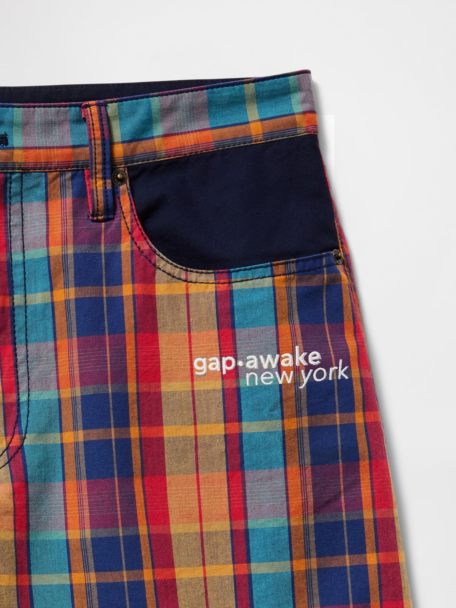 Gap x Awake NY Yellow Plaid Canvas Baggy Shorts - Image 6 of 6