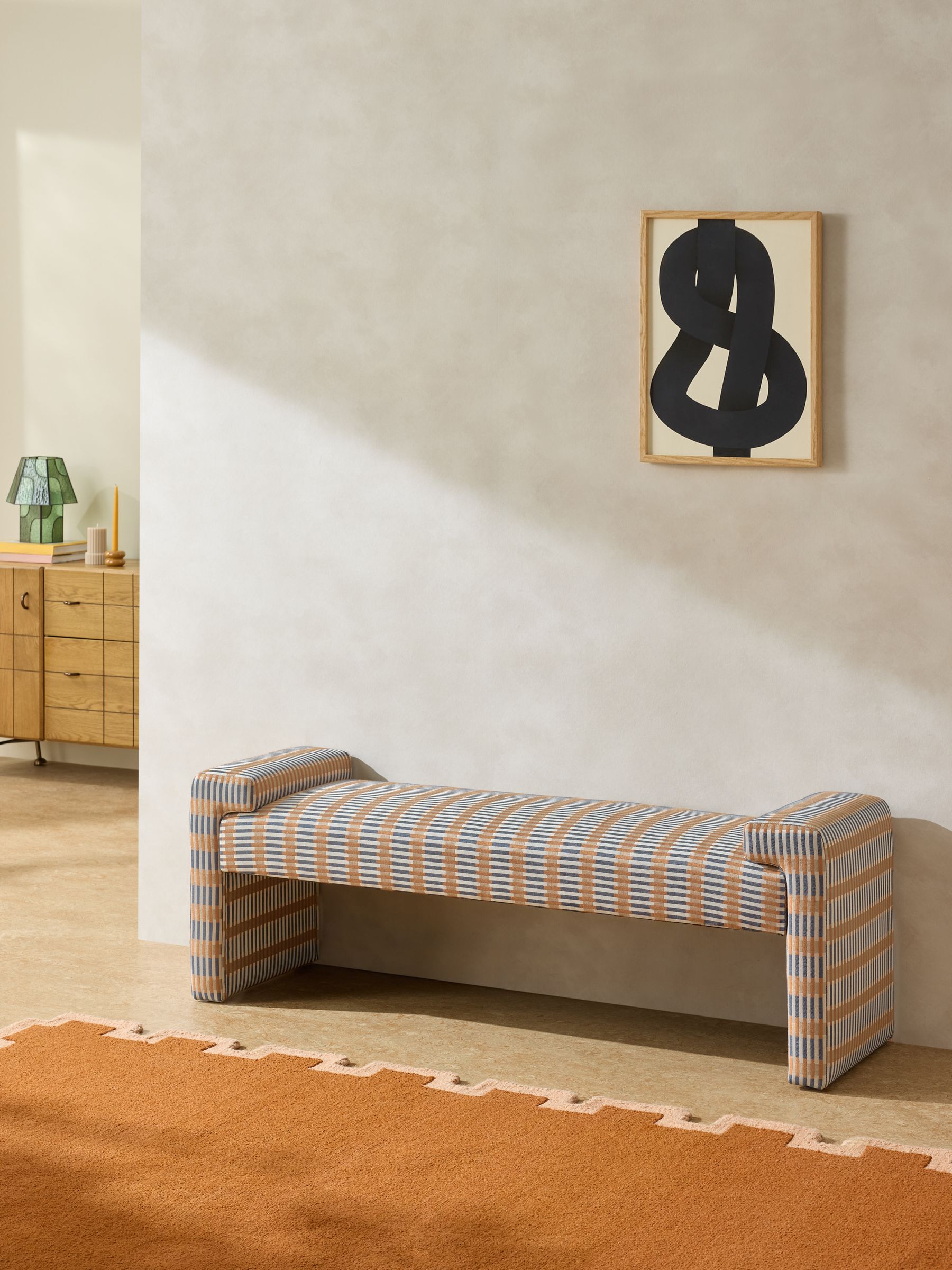 Brixton Bench in Sirio Blue - Image 1 of 3 Brixton Bench in Sirio Blue - Image 1 of 3