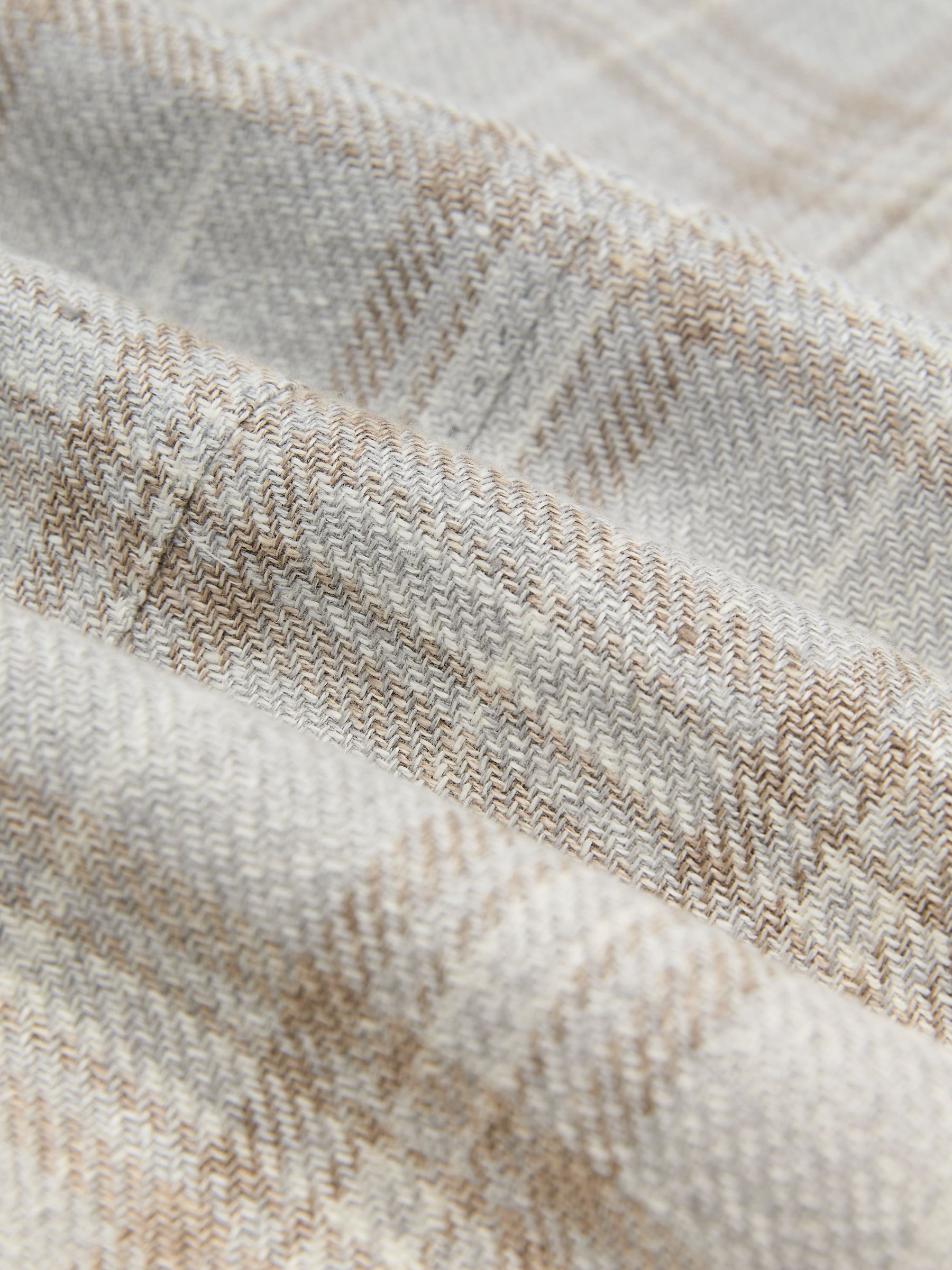 Classic Fit Atelier Hemp-Wool Check Single-Breasted Blazer in Soft Grey - Image 8 of 8