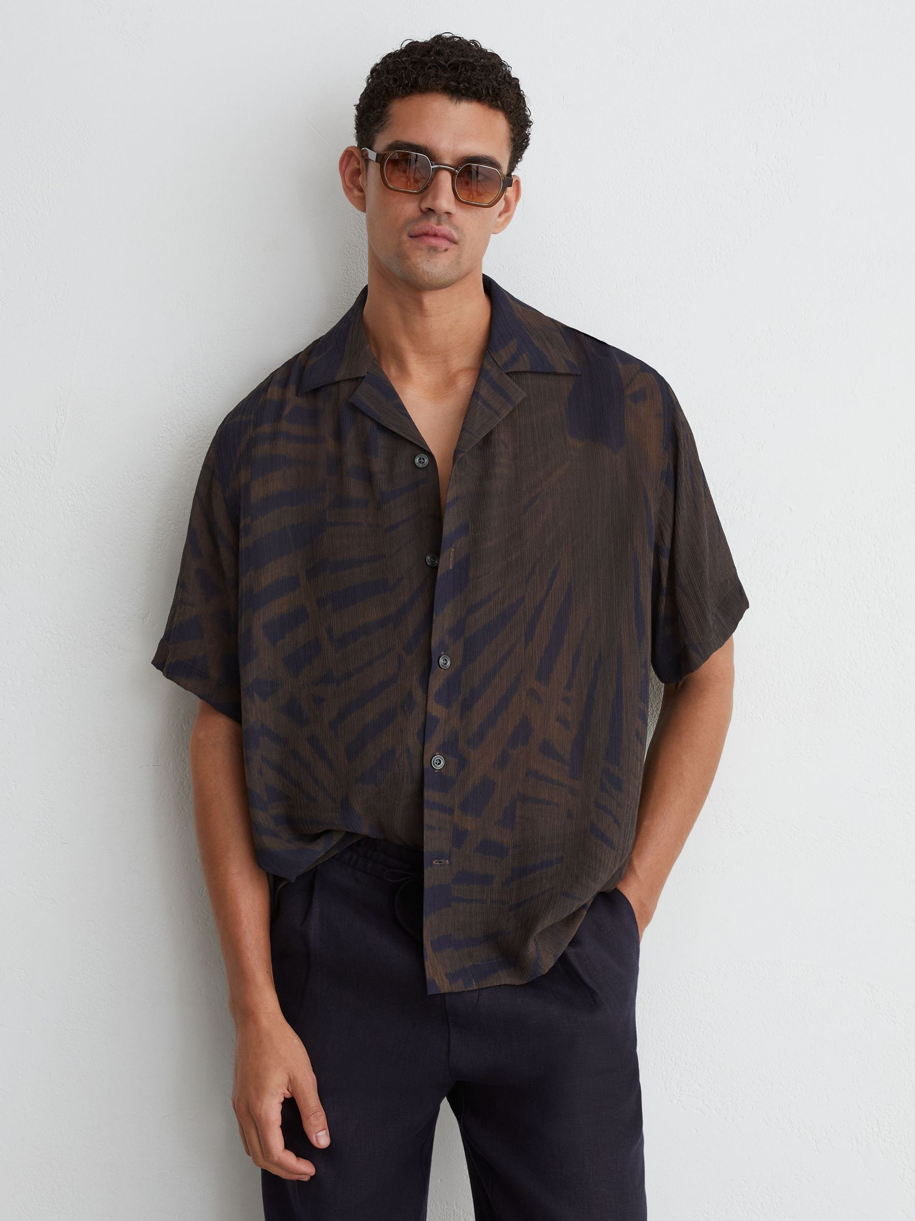 Chemise en bleu marine/marron - Image 4 de 6