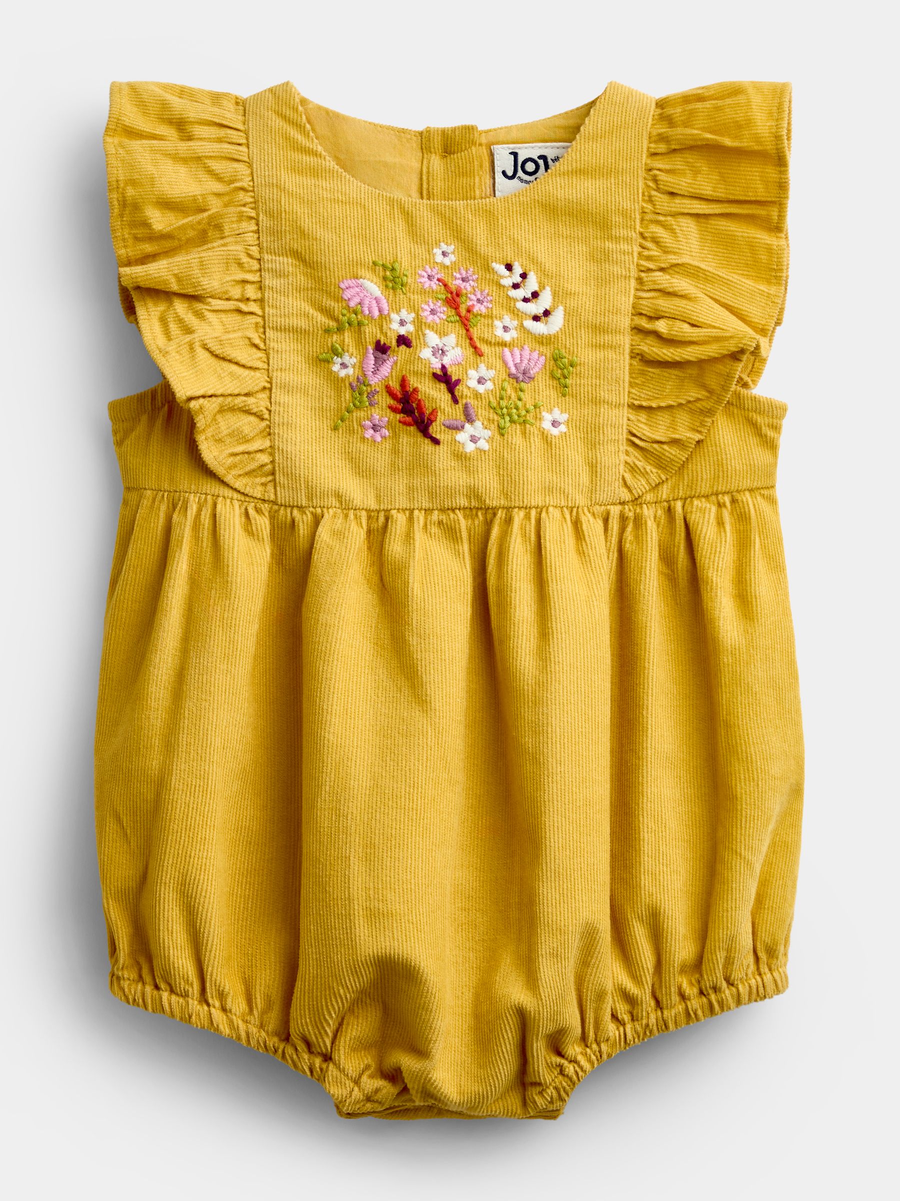 Ochre Yellow Floral 3-Piece Romper Set - Image 4 of 8