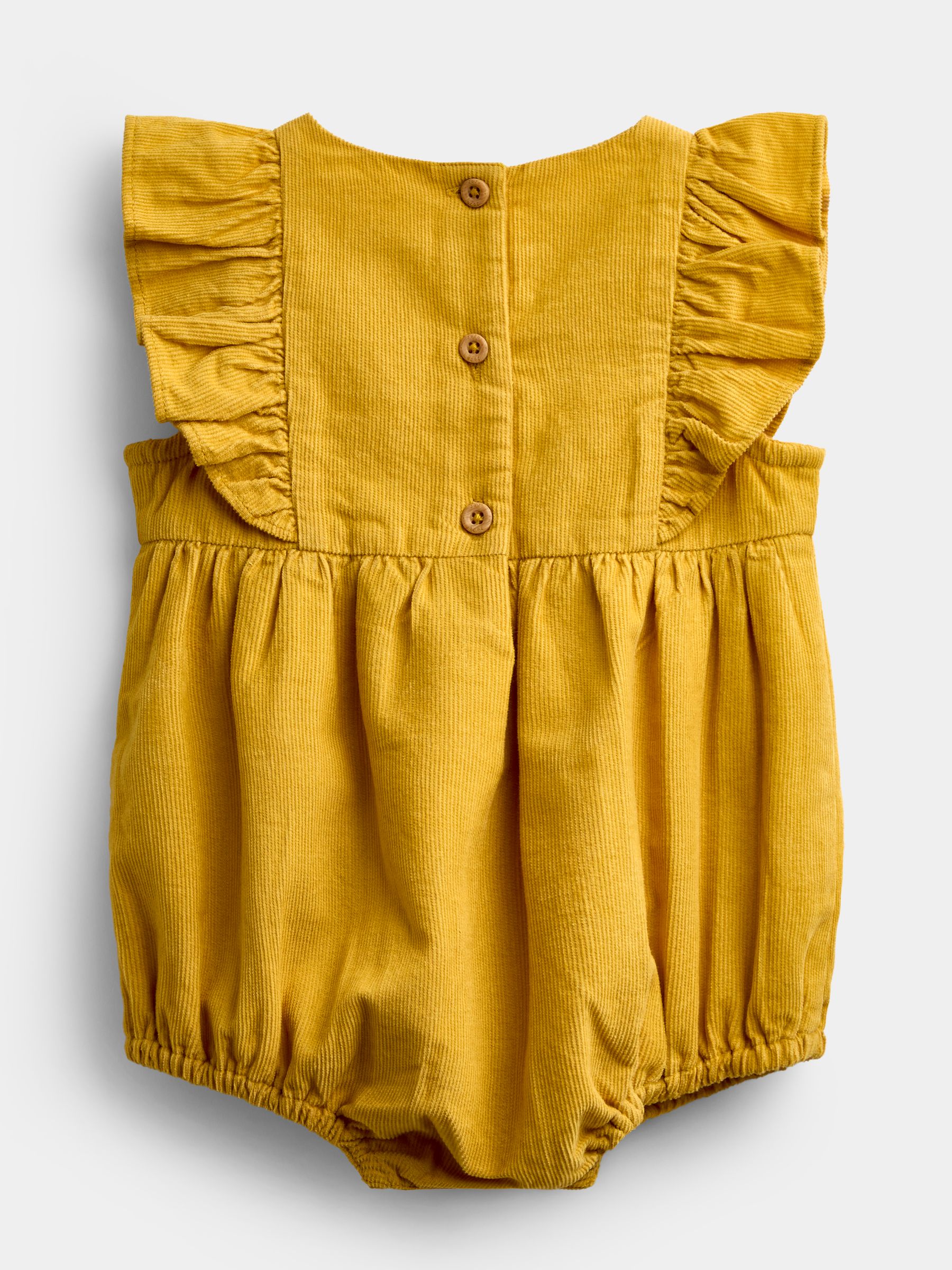 Ochre Yellow Floral 3-Piece Romper Set - Image 5 of 8