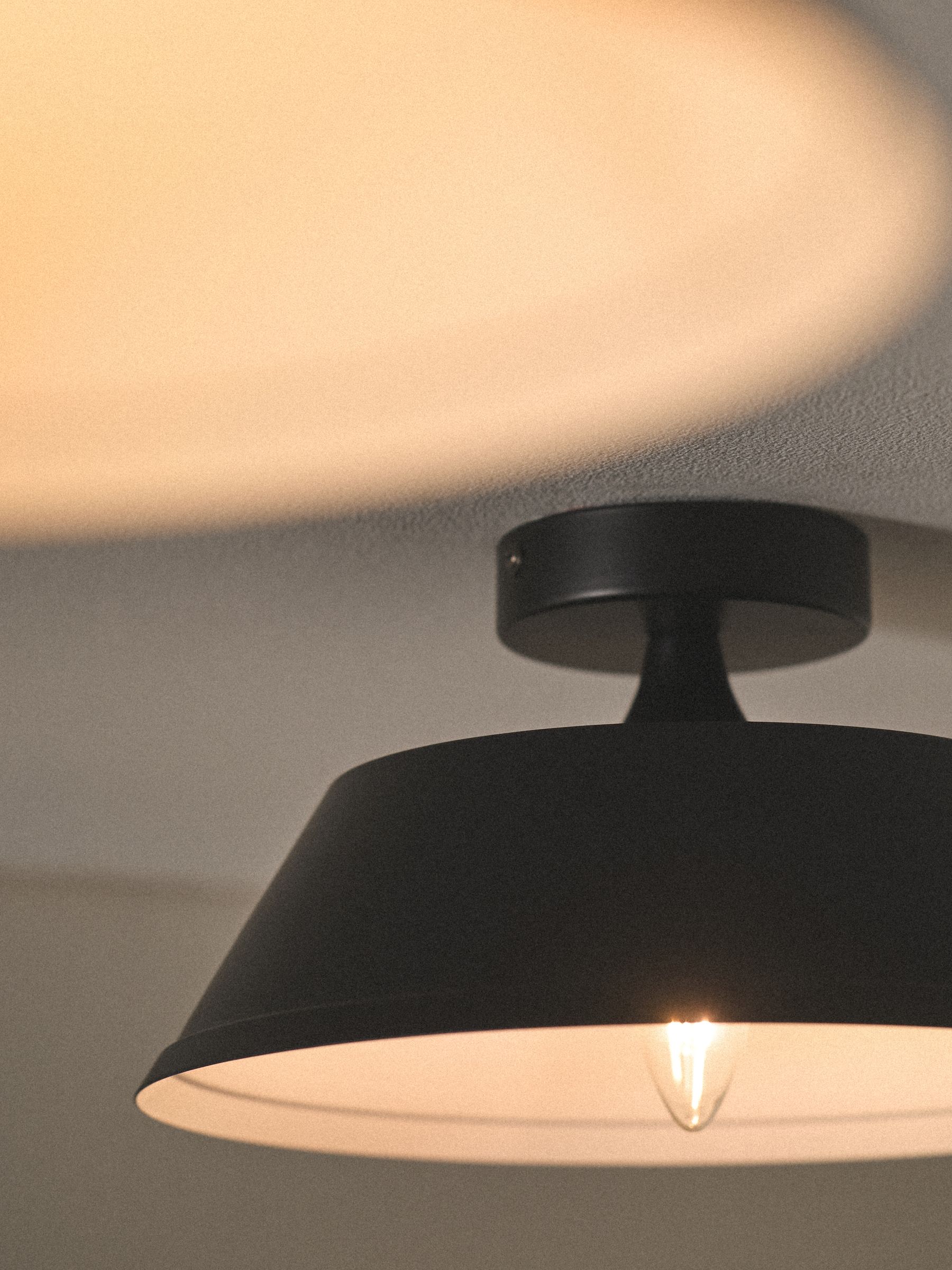 The Set 2 Pack Gold Metal Flush Ceiling Lights - Image 2 of 2