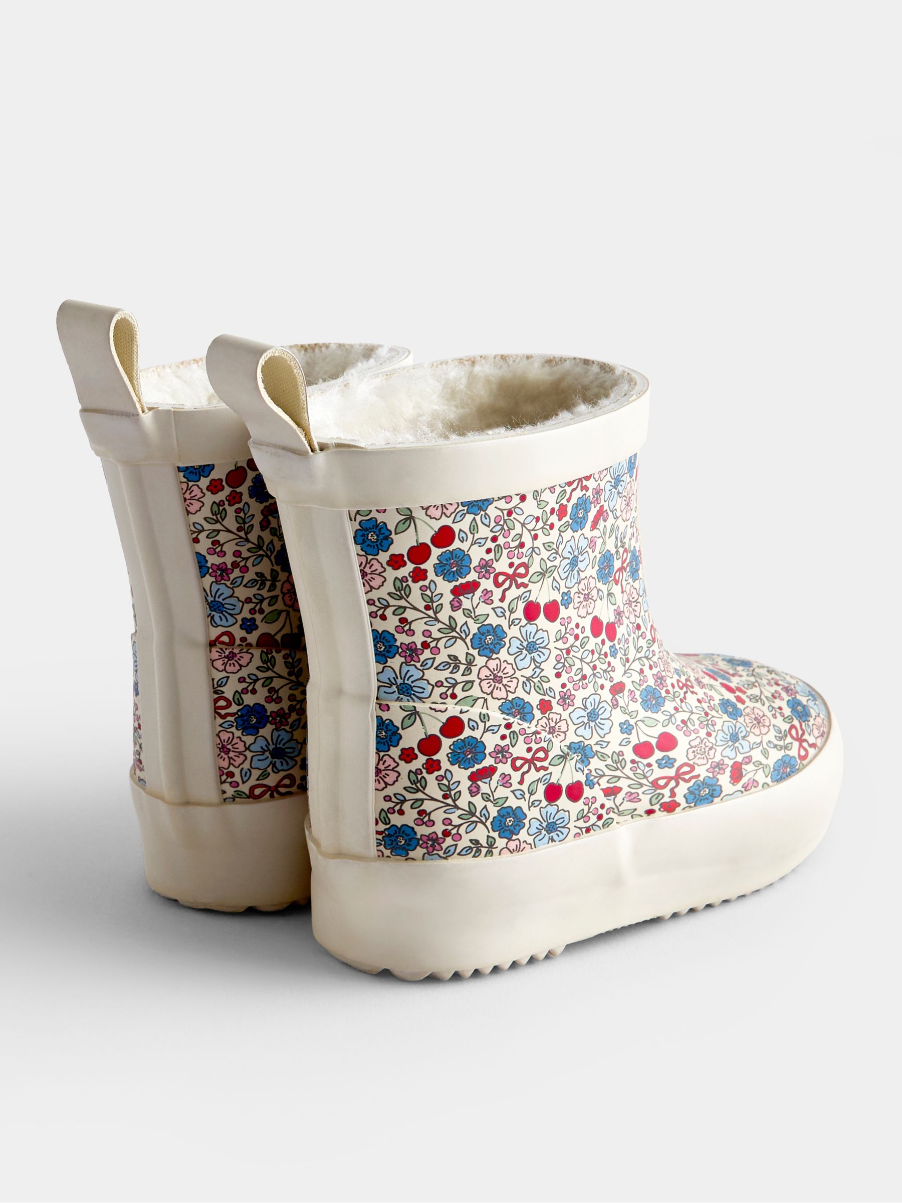 Stone Floral Cosy Ankle Wellies - Image 2 of 4