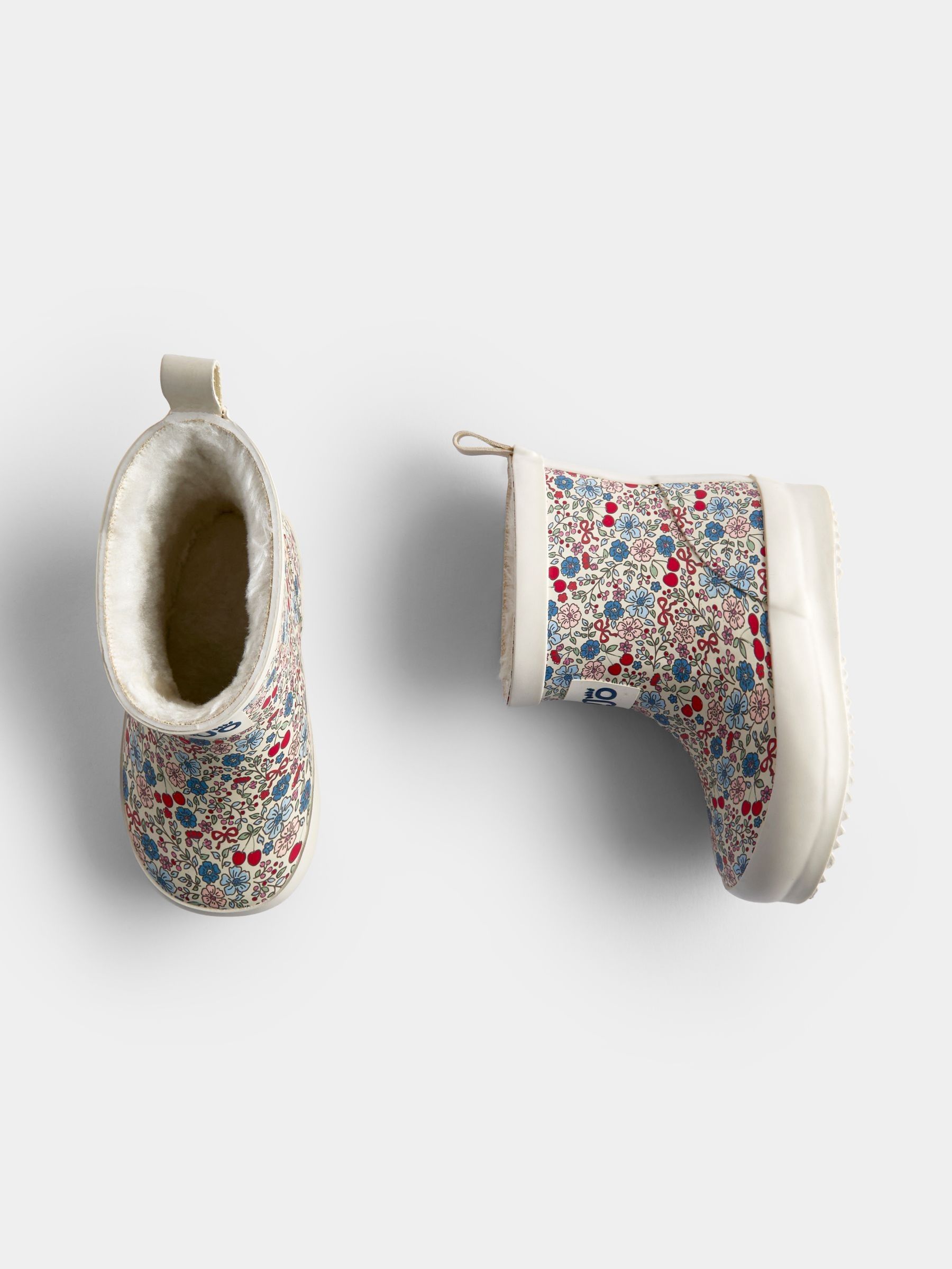 Stone Floral Cosy Ankle Wellies - Image 4 of 4 Stone Floral Cosy Ankle Wellies - Image 4 of 4