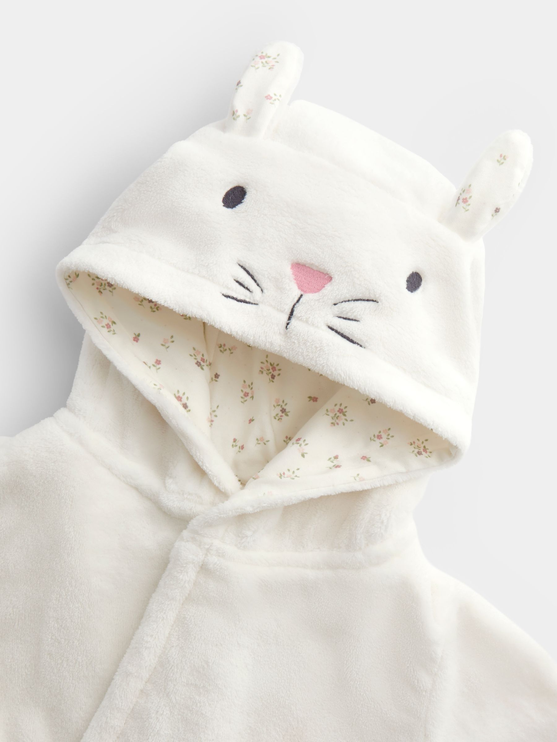 Cream Bunny Fleece Robe - Image 4 of 5