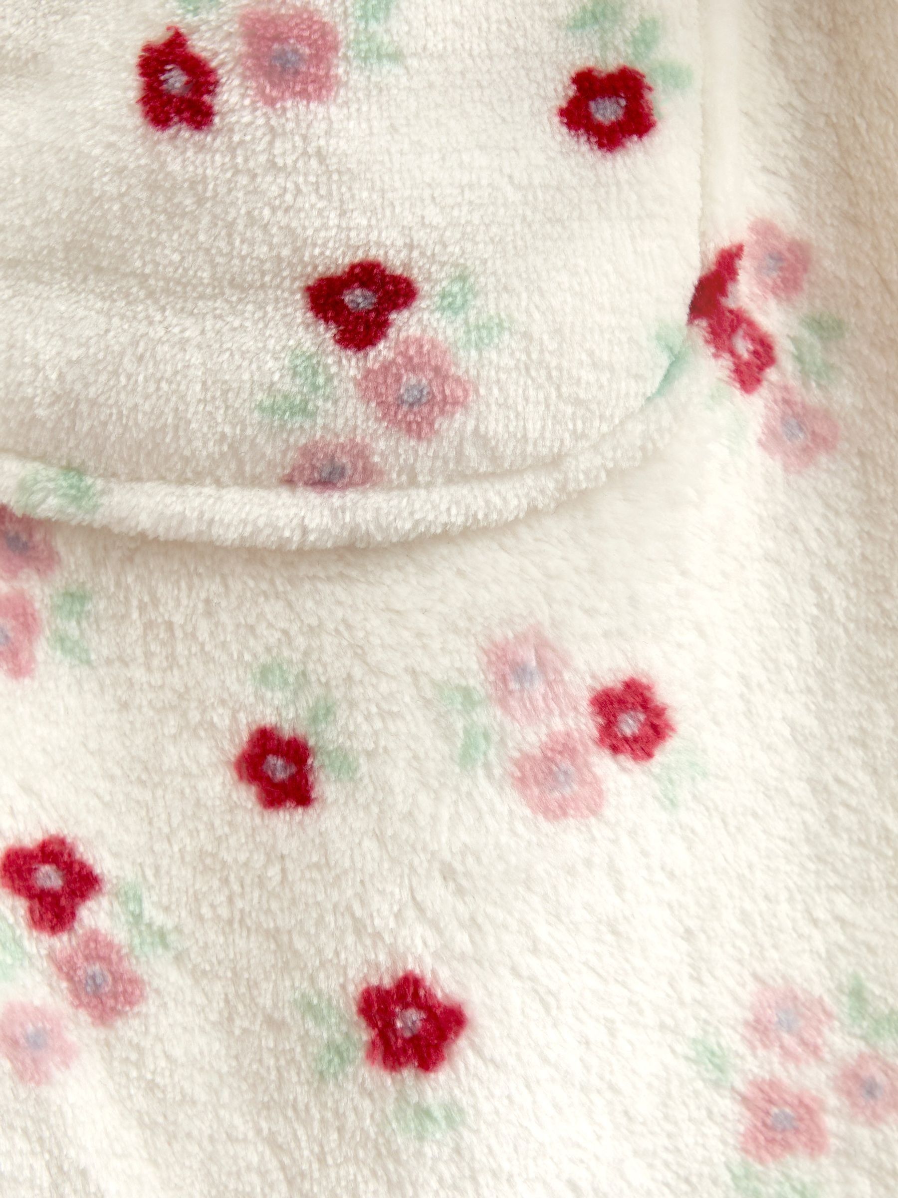 Pink Ditsy Floral Fleece Dressing Gown - Image 4 of 4 Pink Ditsy Floral Fleece Dressing Gown - Image 4 of 4