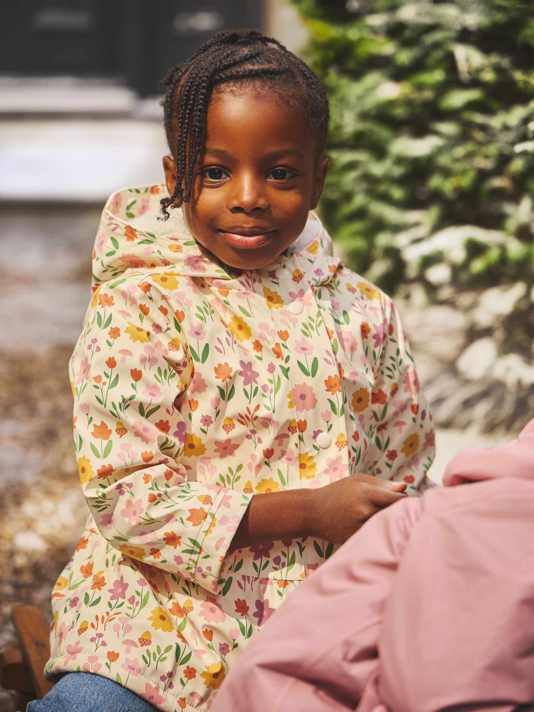 Pink Floral Waterproof Cosy Lined Fisherman Coat - Image 1 of 2