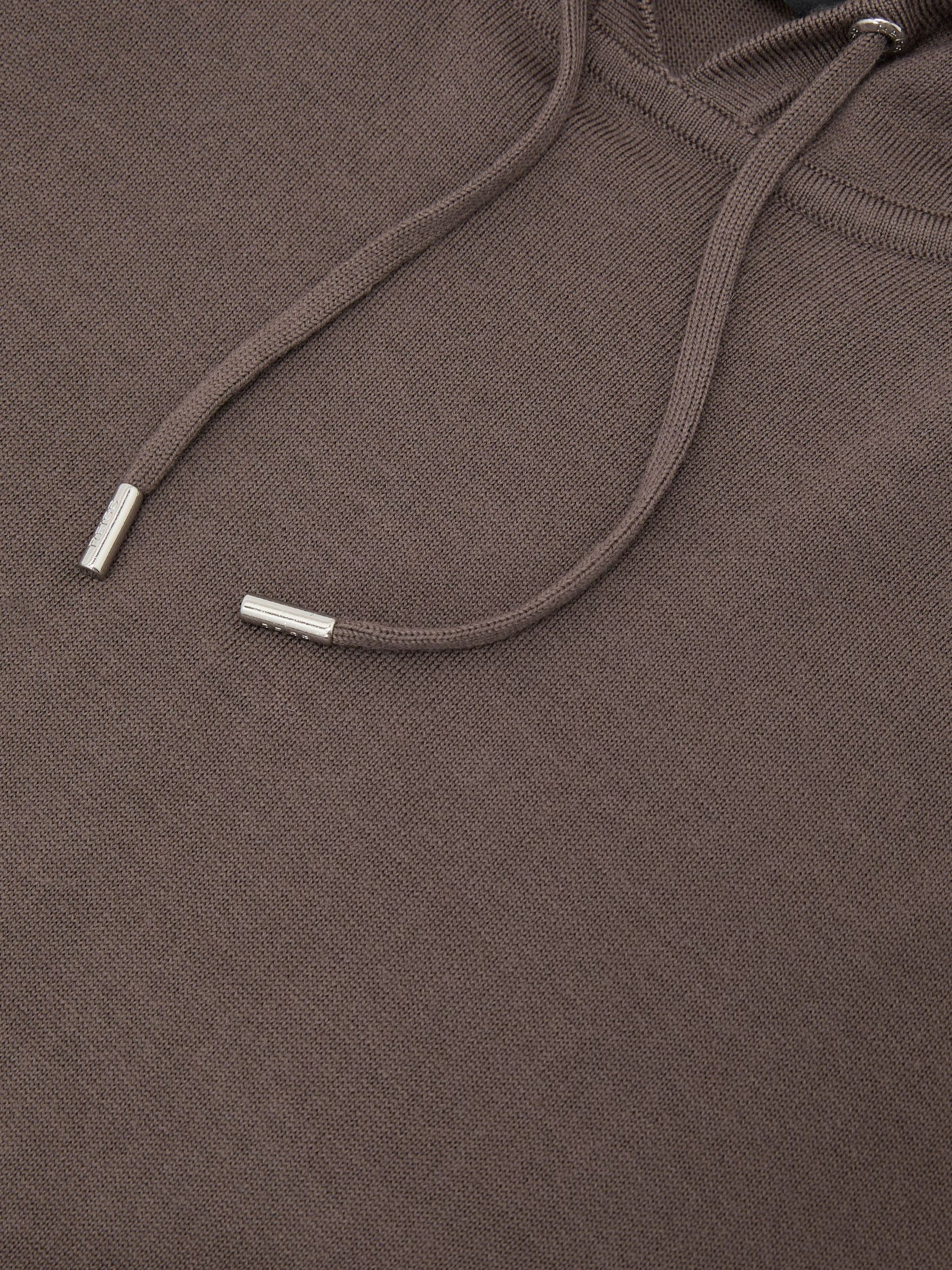 Merino Wool Drawstring Hoodie in Ridge Brown - Image 6 of 6