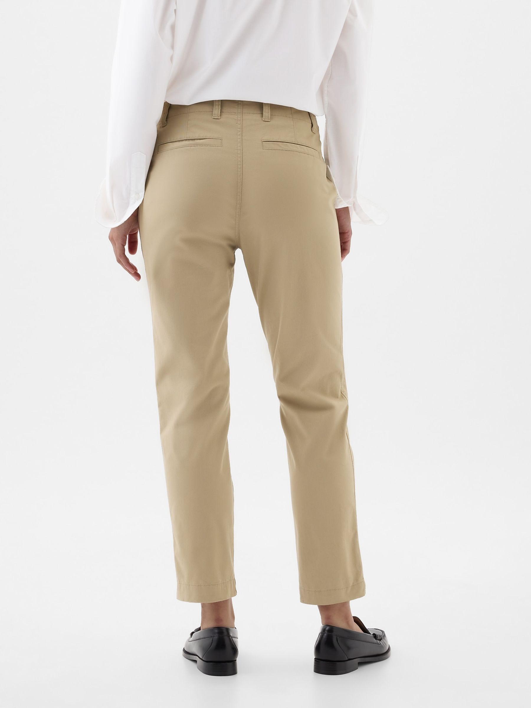 Beige Mid-Rise Downtown Chinos - Image 2 of 4 Beige Mid-Rise Downtown Chinos - Image 2 of 4