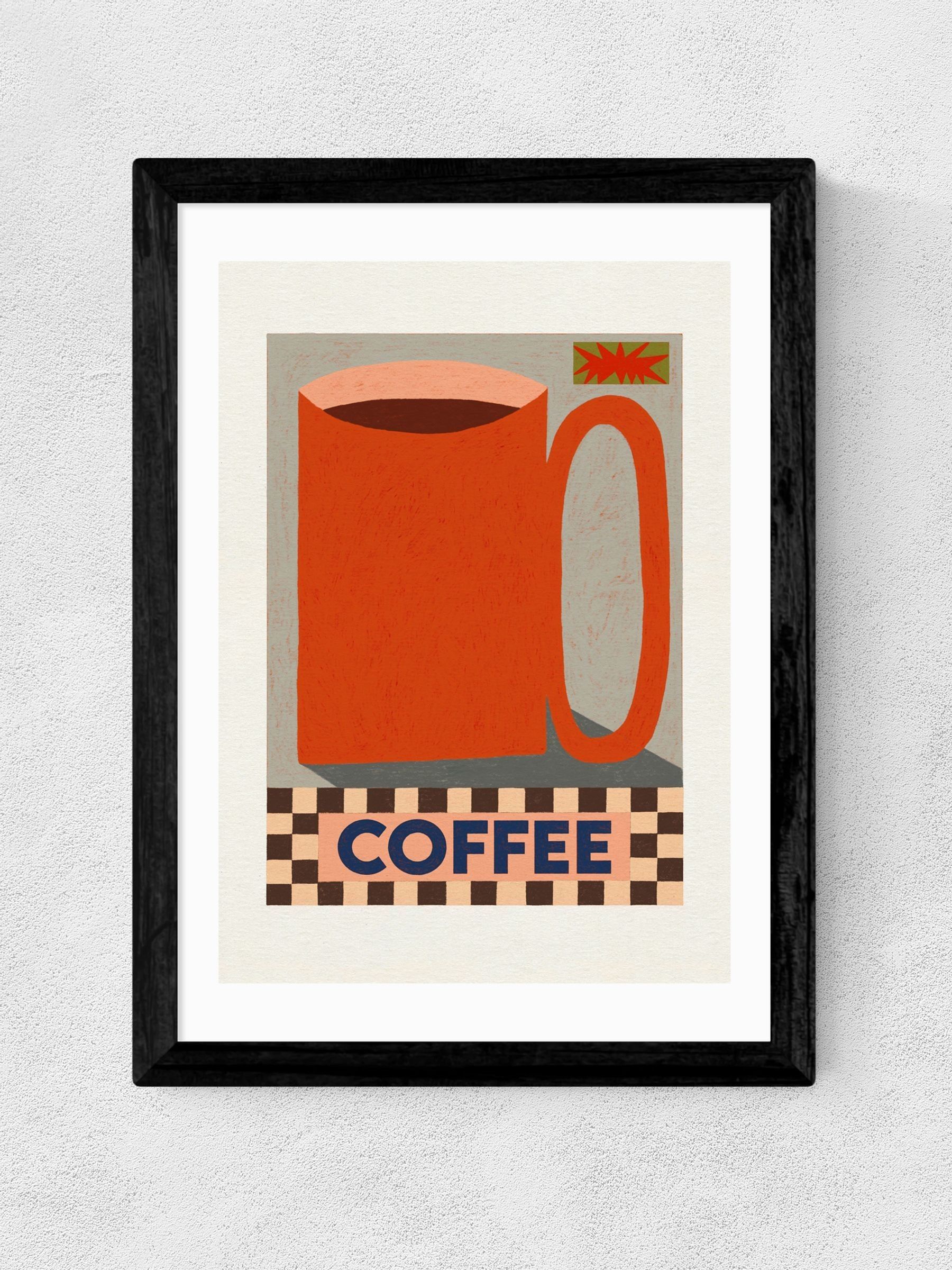 East End Prints Black How Do You Take Your Coffee Wall Art Print by Sophie Deller - Image 2 of 2