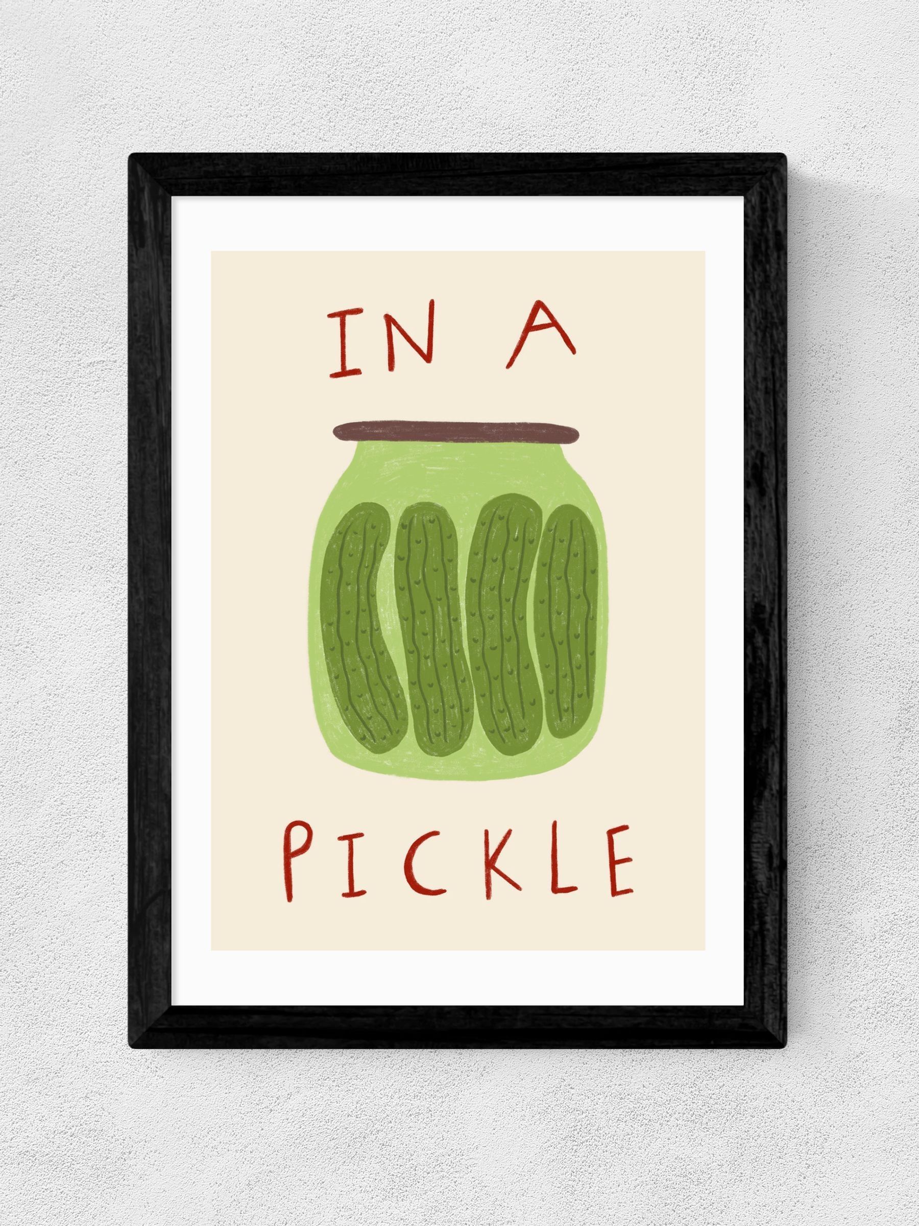 East End Prints Black Pickle Wall Art Print by Amber May Art - Image 2 of 2