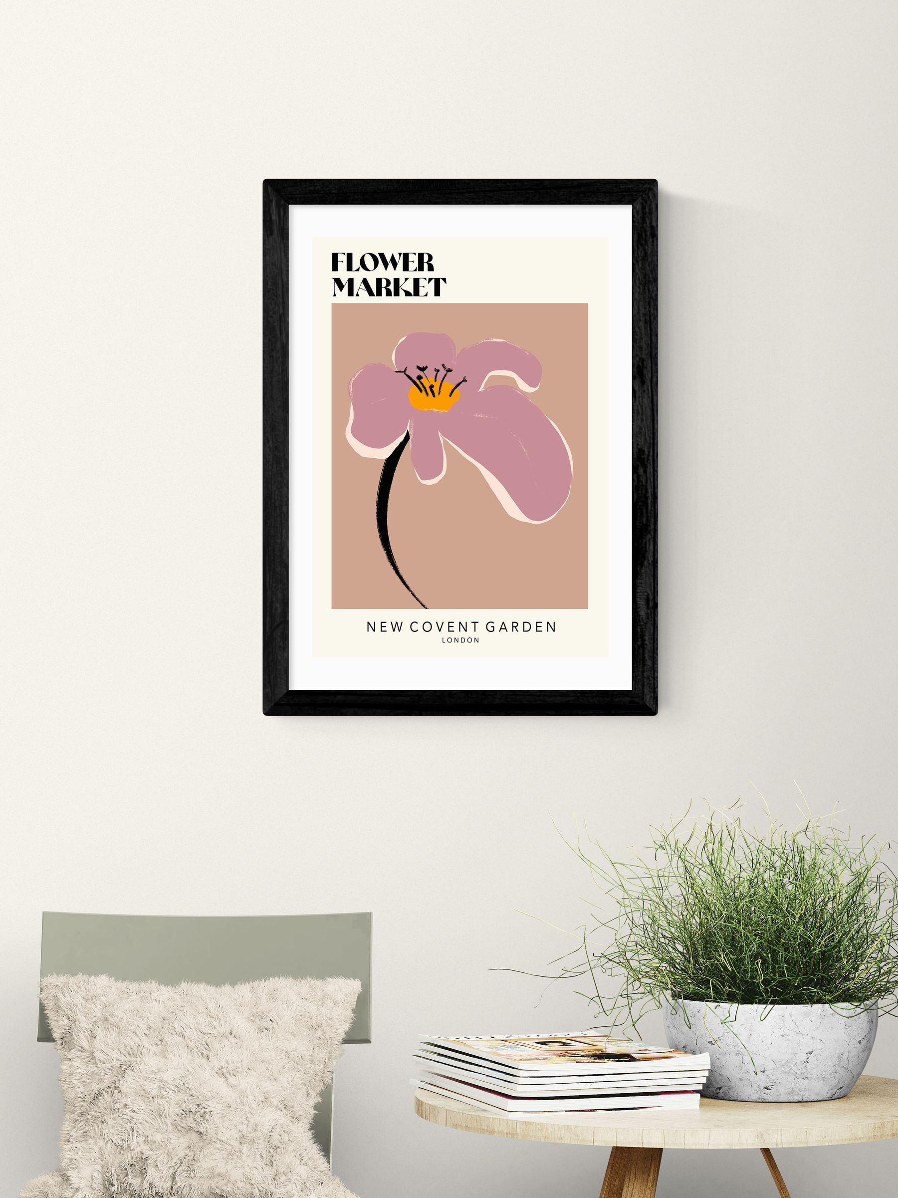 East End Prints Black New Covent Garden Wall Art Print by Luxe Poster Co - Image 1 of 2
