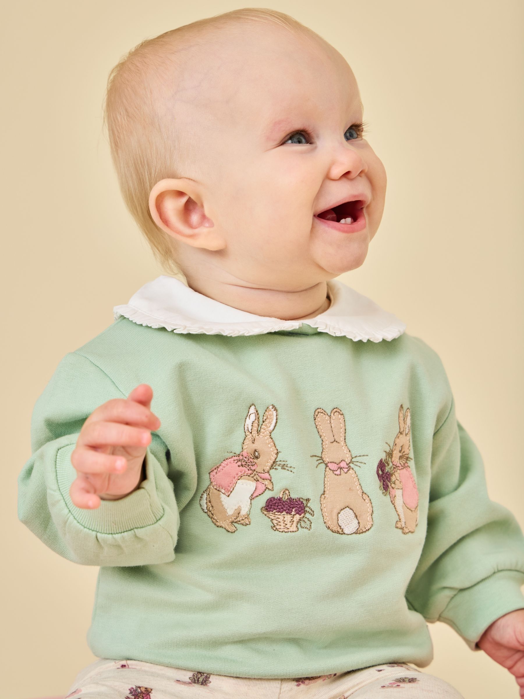 Sage Green Floral Peter Rabbit™ Flopsy Sweatshirt & Legging Set - Image 1 of 10