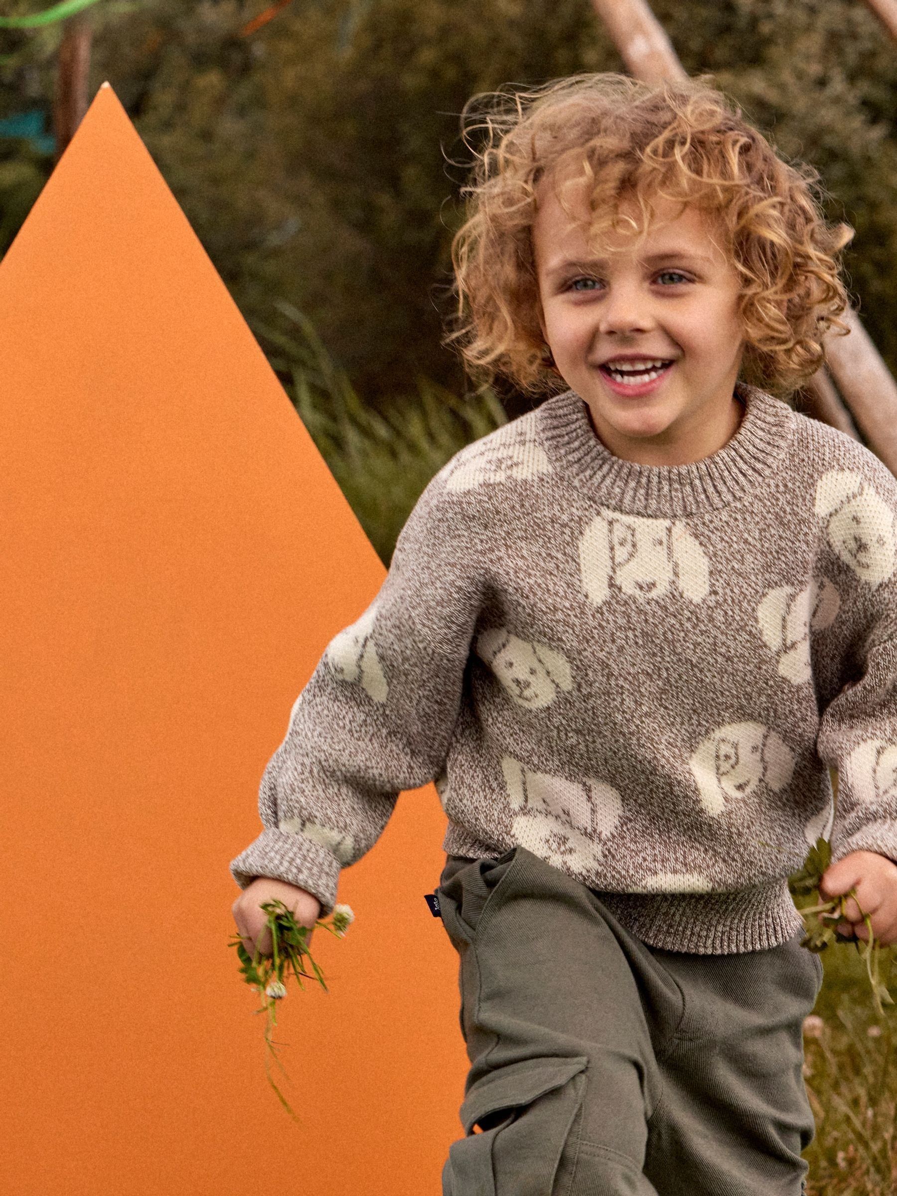 Brown Dog Graphic Knit Jumper - Image 1 of 5 Brown Dog Graphic Knit Jumper - Image 1 of 5