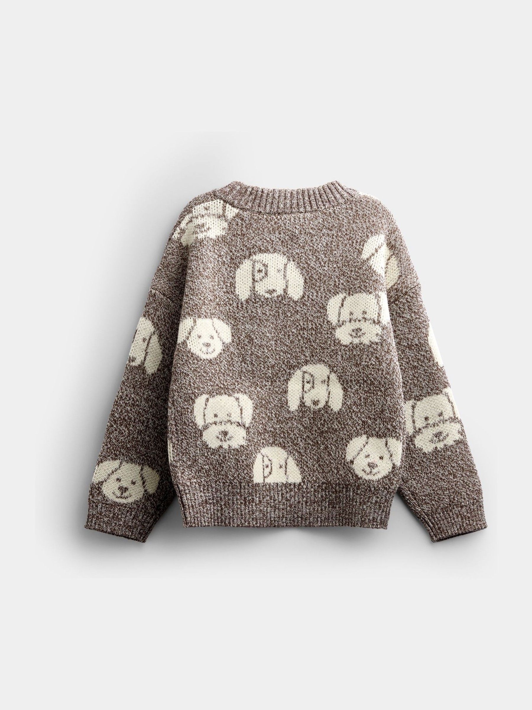 Brown Dog Graphic Knit Jumper - Image 3 of 5