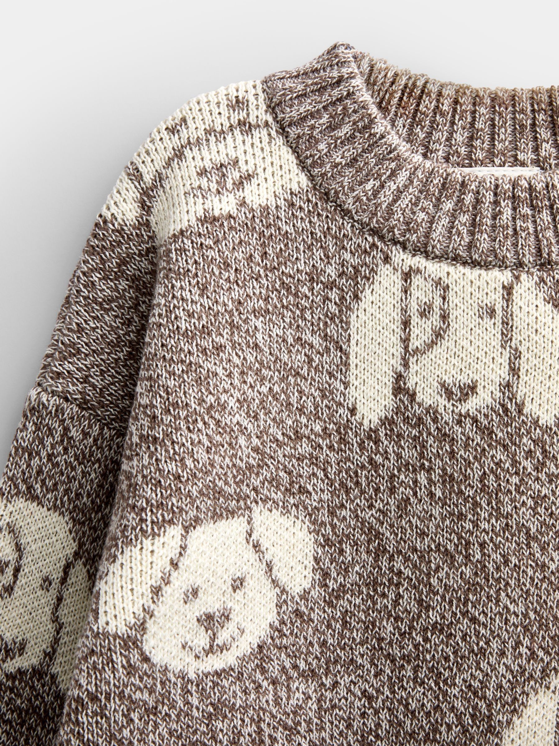 Brown Dog Graphic Knit Jumper - Image 4 of 5