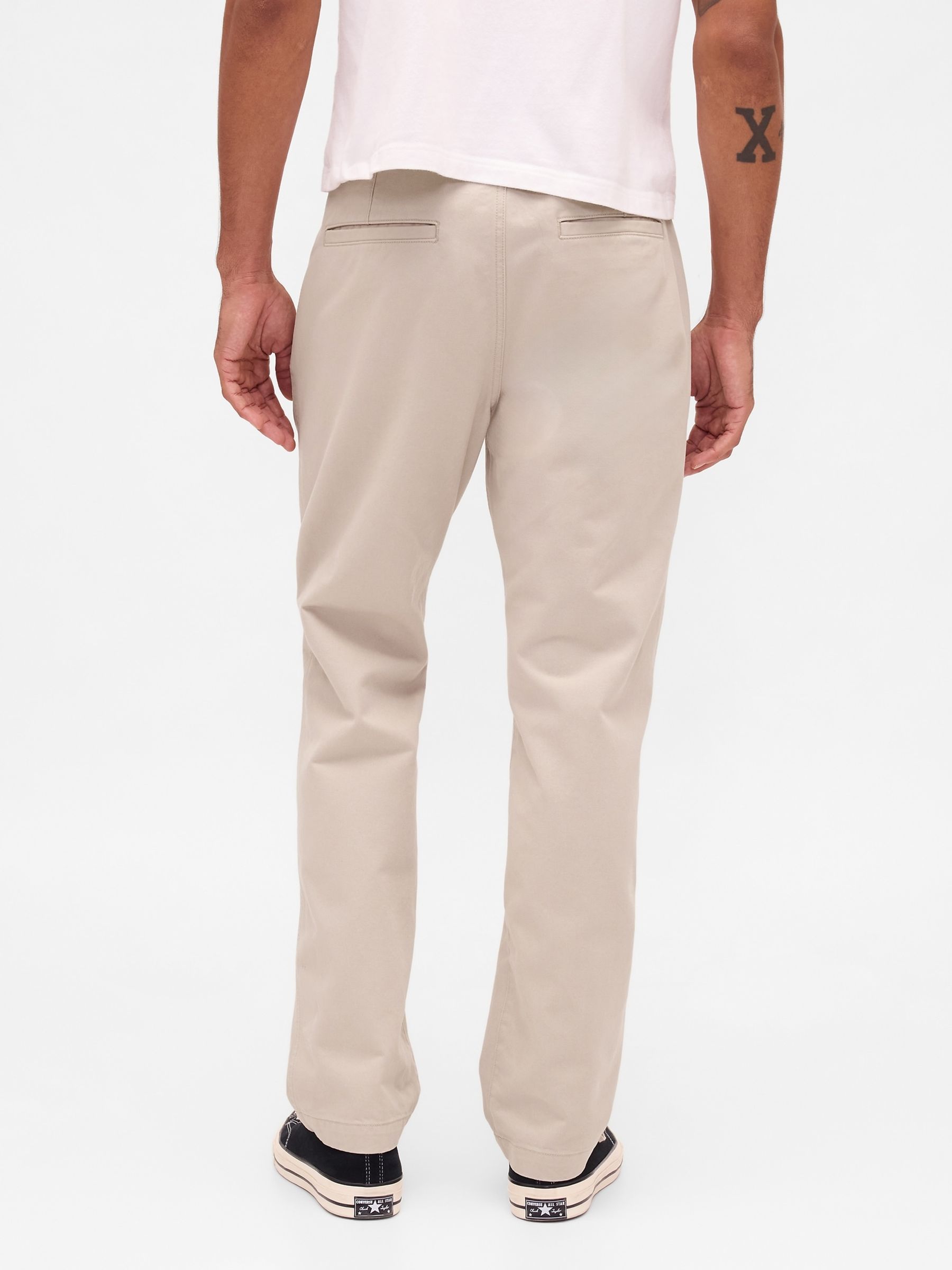 Cream Heavyweight Twill Relaxed Straight Chinos - Image 2 of 5