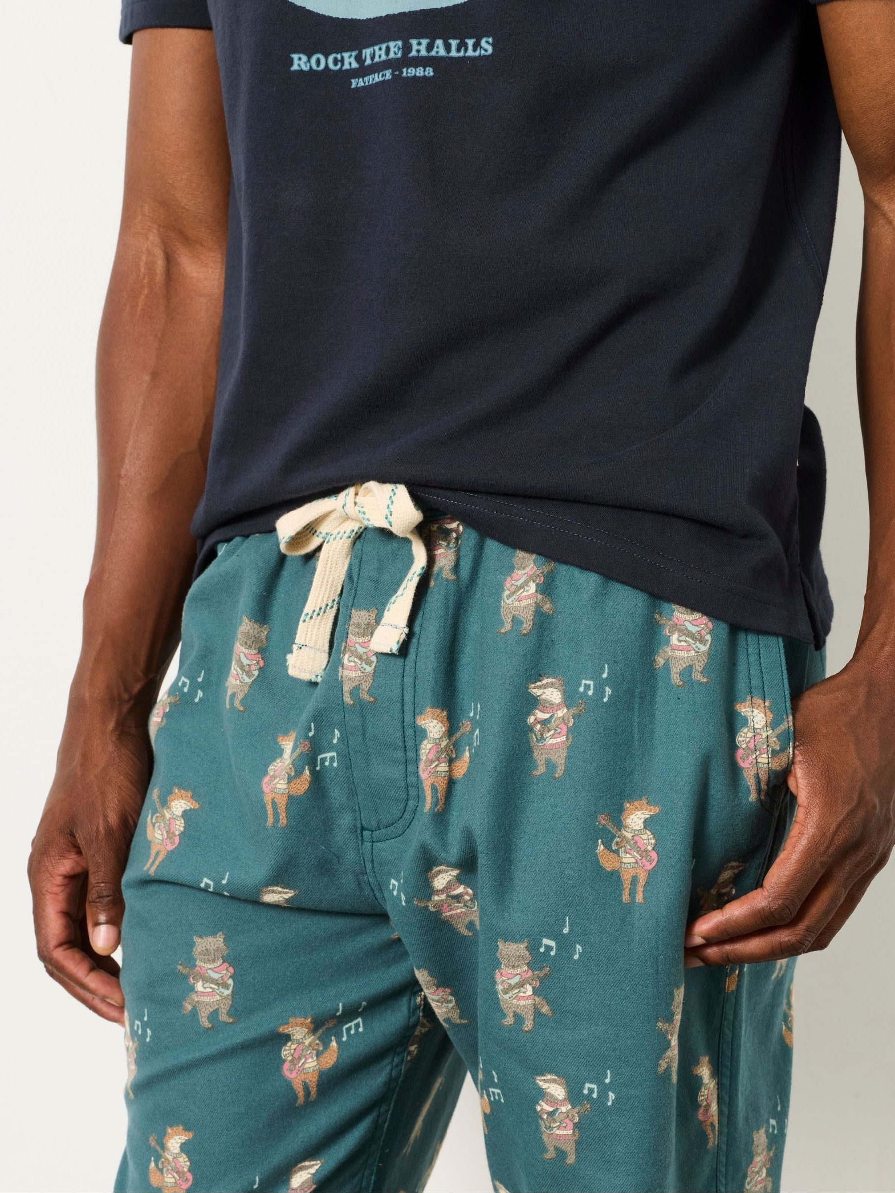 Teal Blue Character Band Pyjama Bottom - Image 4 of 5