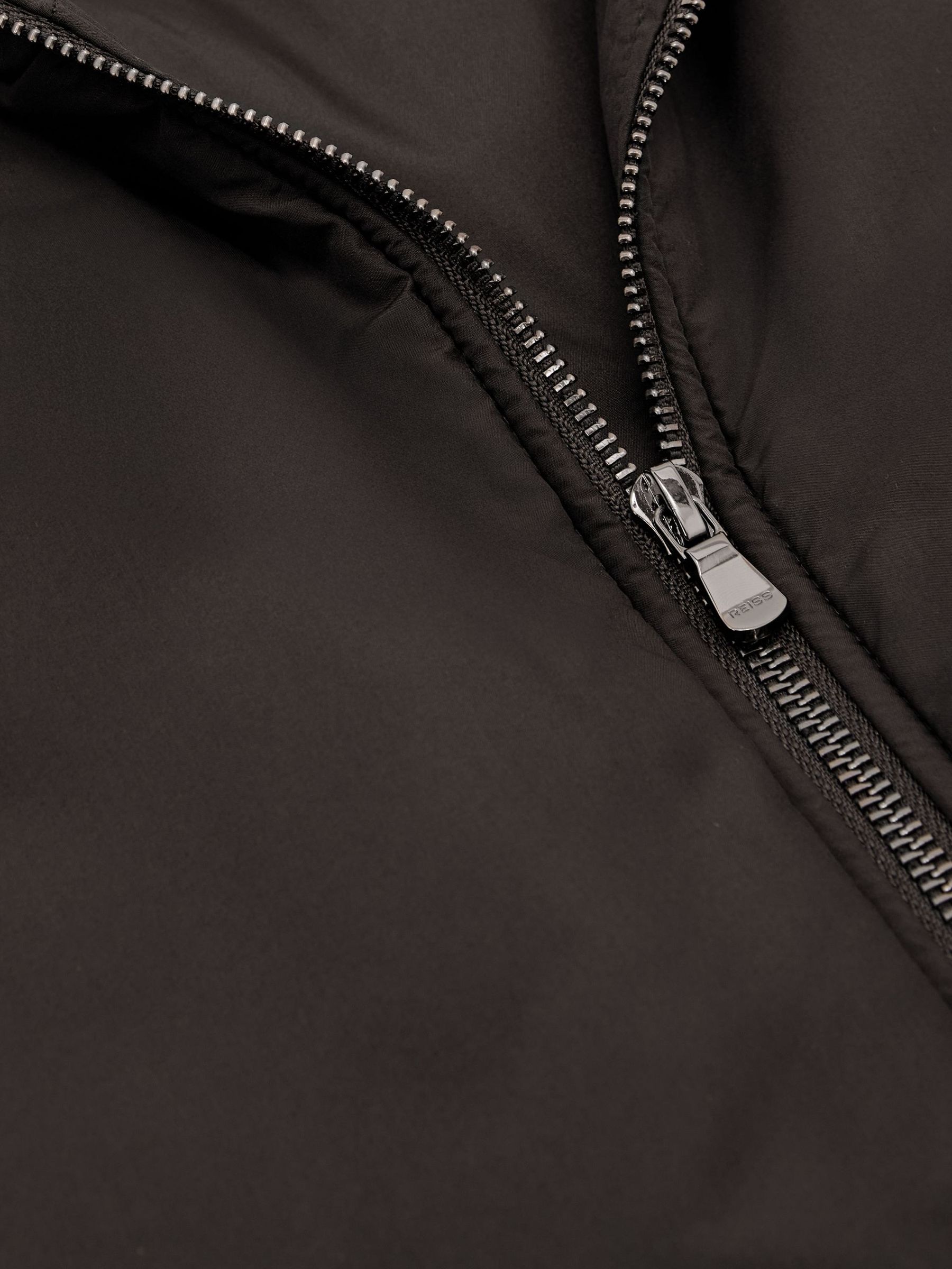 Technical Padded Zip-Through Gilet in Dark Brown - Image 6 of 6