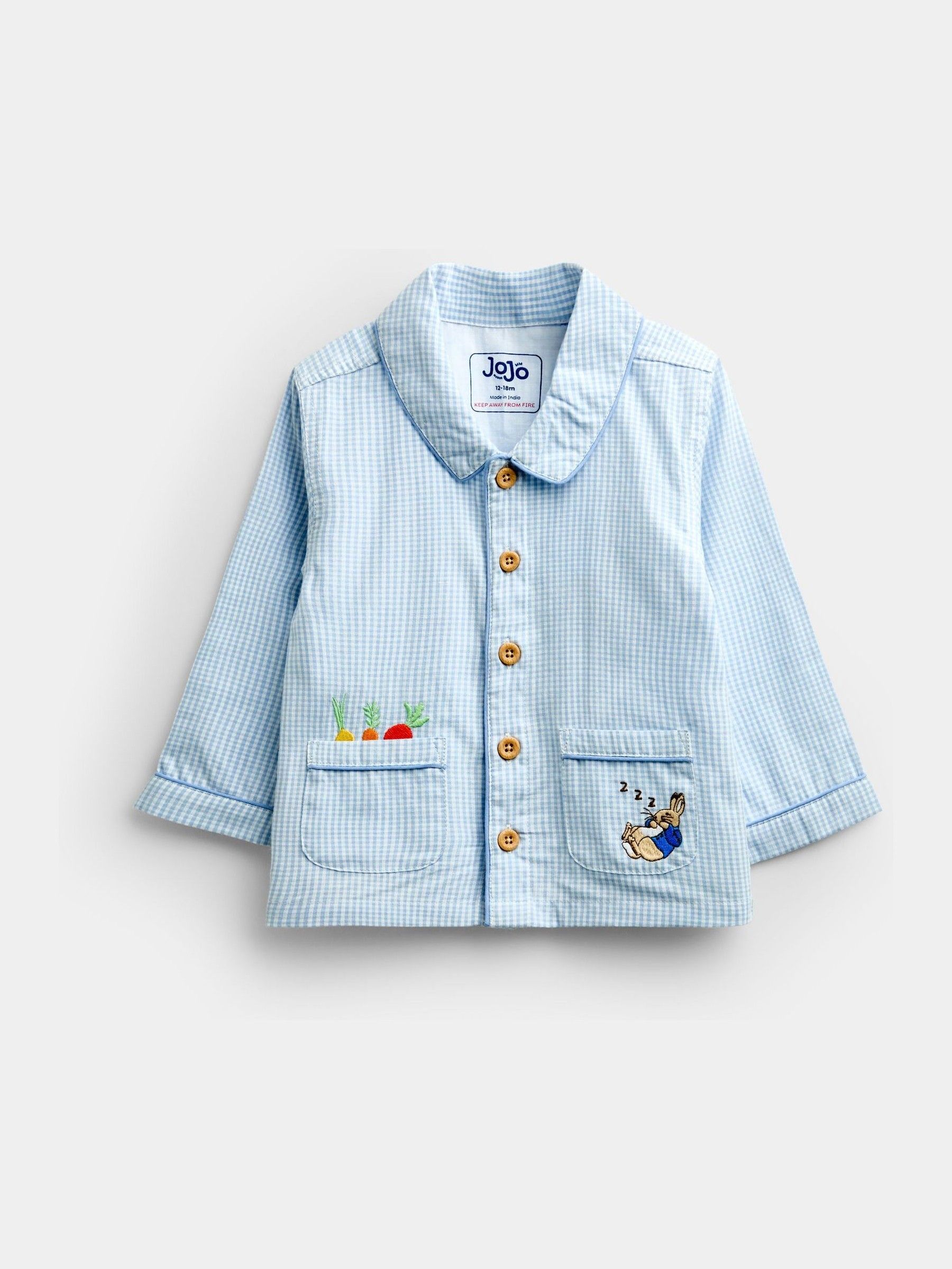 Blue Peter Rabbit Gingham Woven Pyjamas - Image 2 of 7