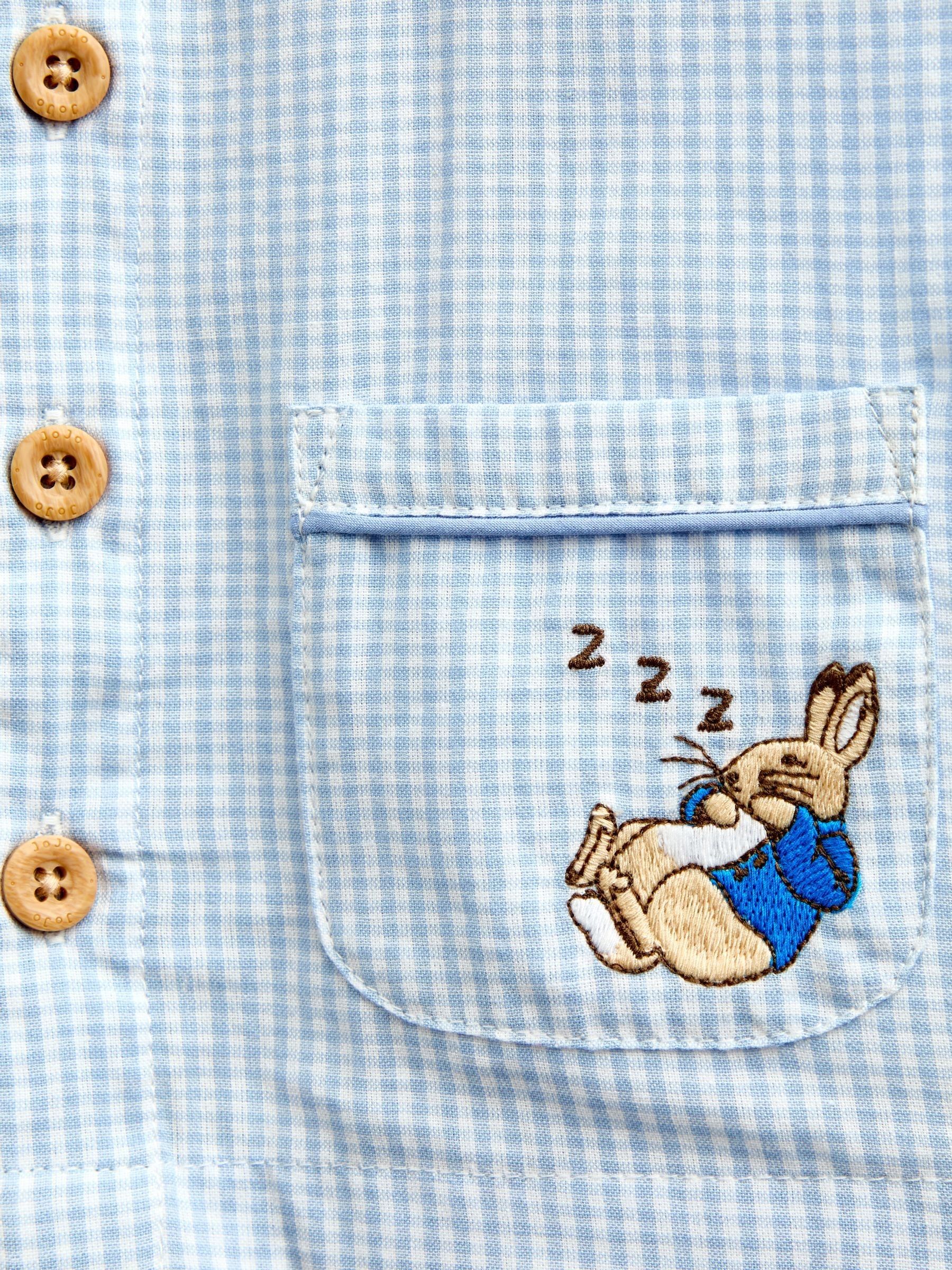 Blue Peter Rabbit Gingham Woven Pyjamas - Image 6 of 7