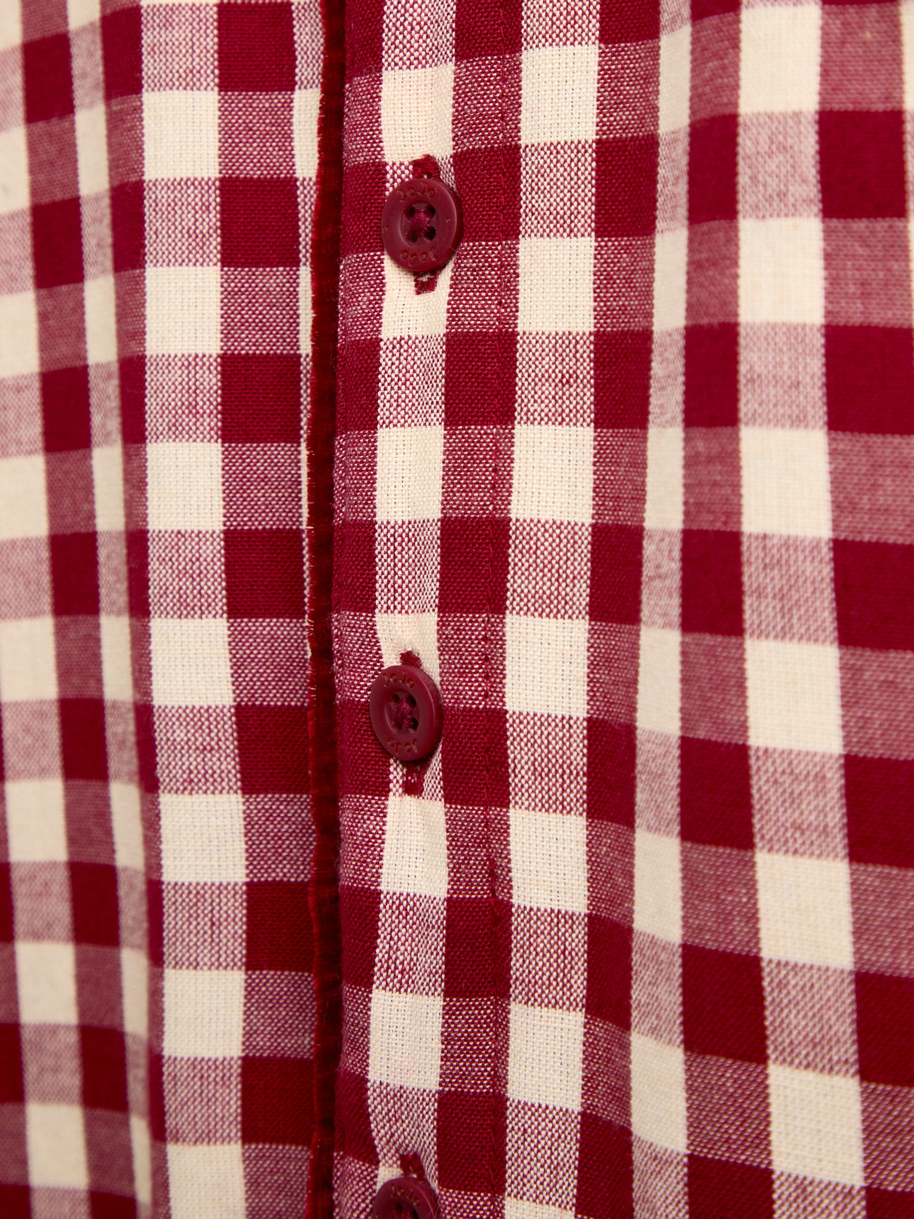 Burgundy Gingham Woven All-In-One Pyjamas - Image 6 of 6