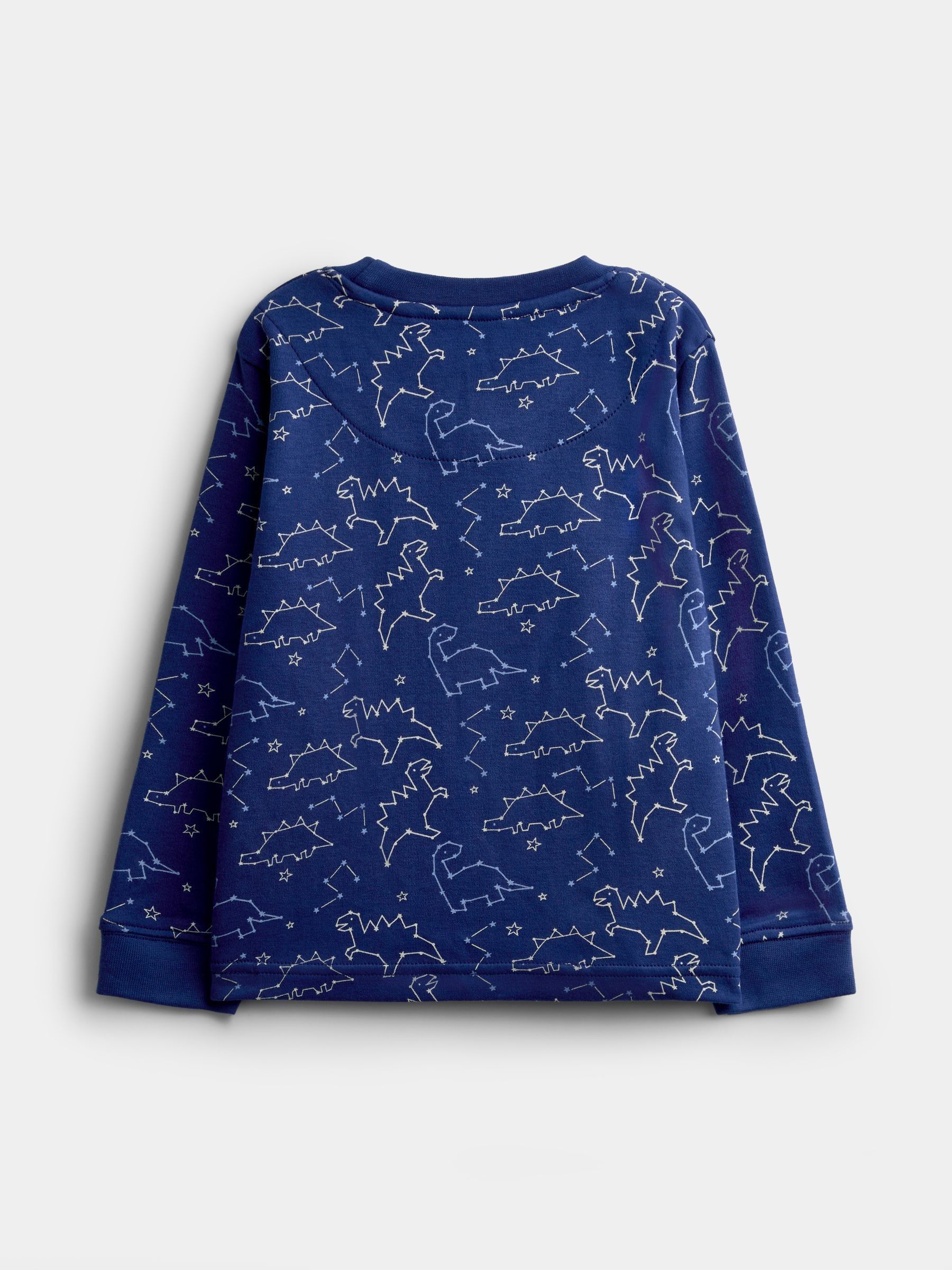 Navy Dinosaur Glow In The Dark Jersey Pyjamas - Image 3 of 6