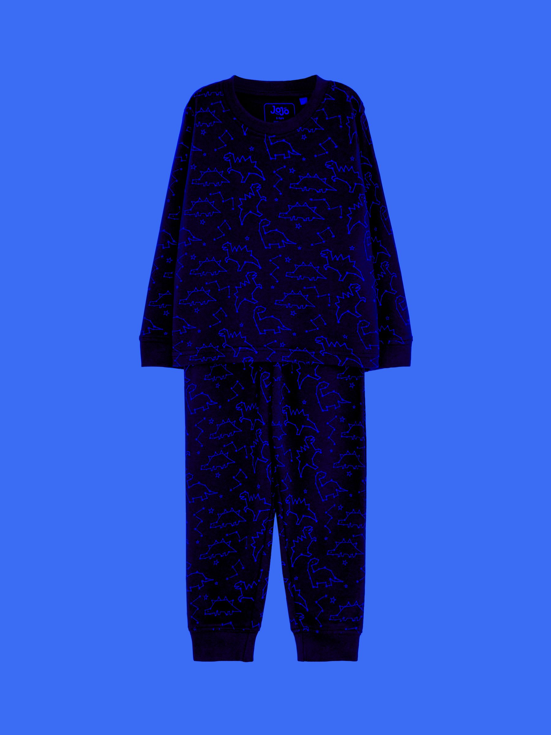 Navy Dinosaur Glow In The Dark Jersey Pyjamas - Image 7 of 7