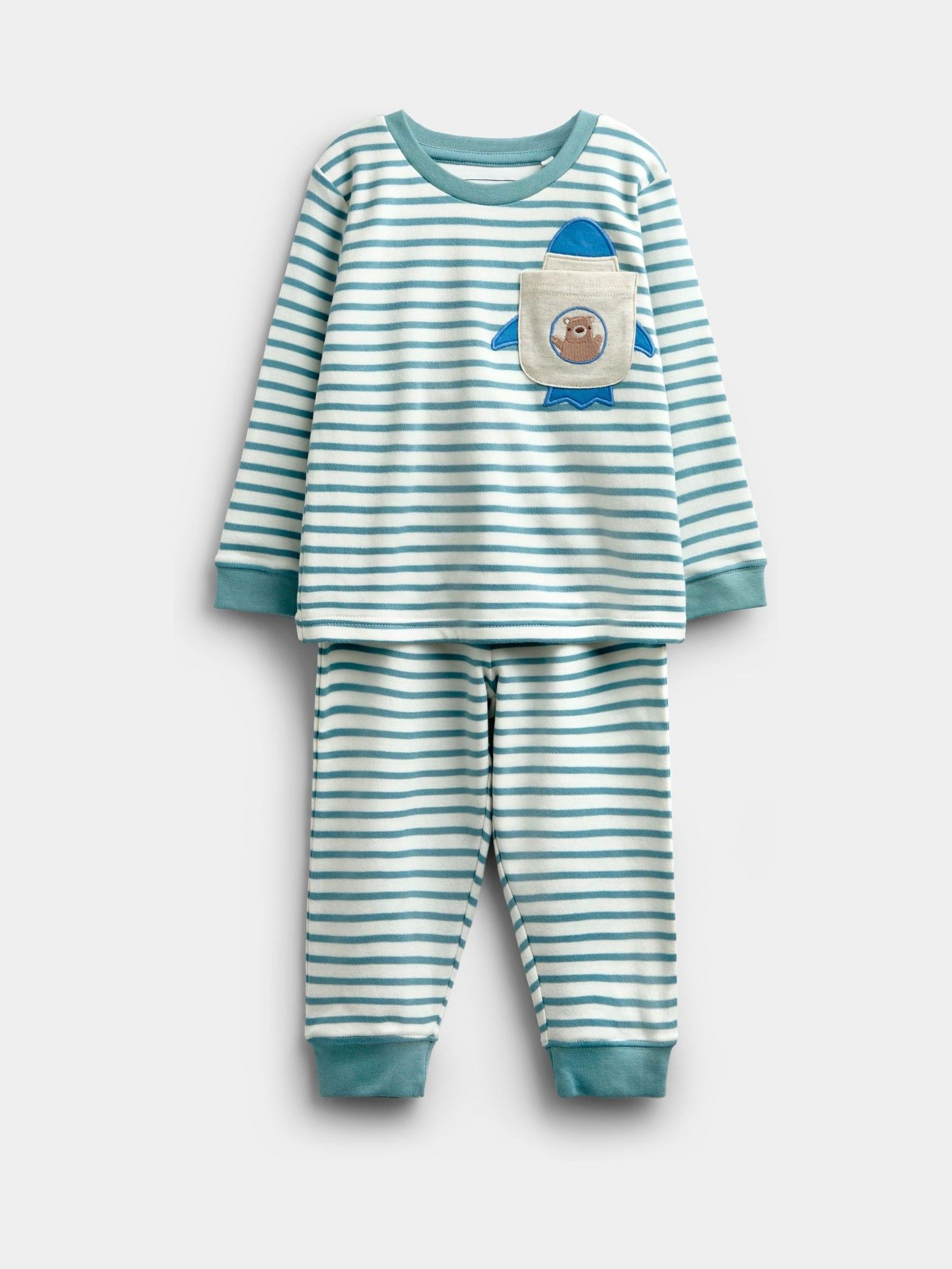 Blue Bear 2-Pack Jersey Pyjamas - Image 3 of 13