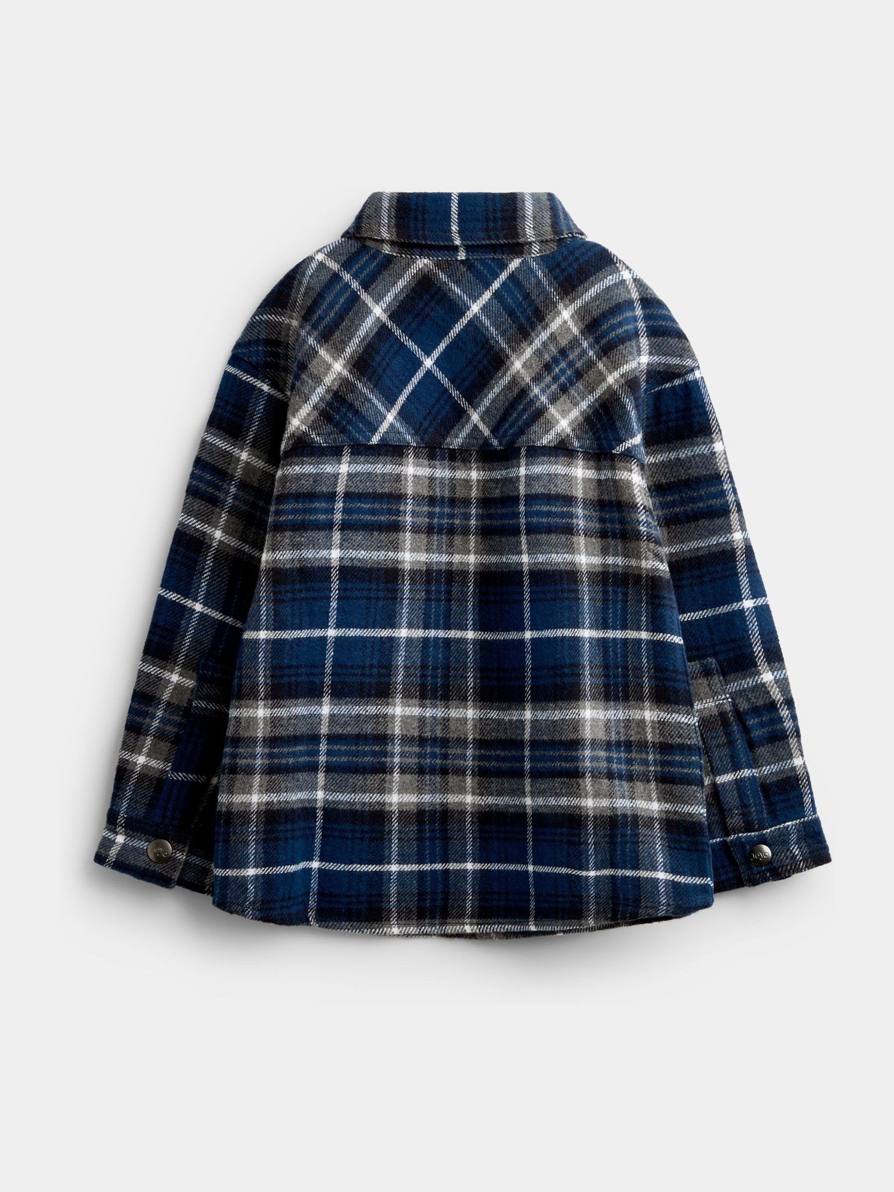 Dark Blue Check 2-Piece Brushed Check Shirt & Top Set - Image 6 of 8