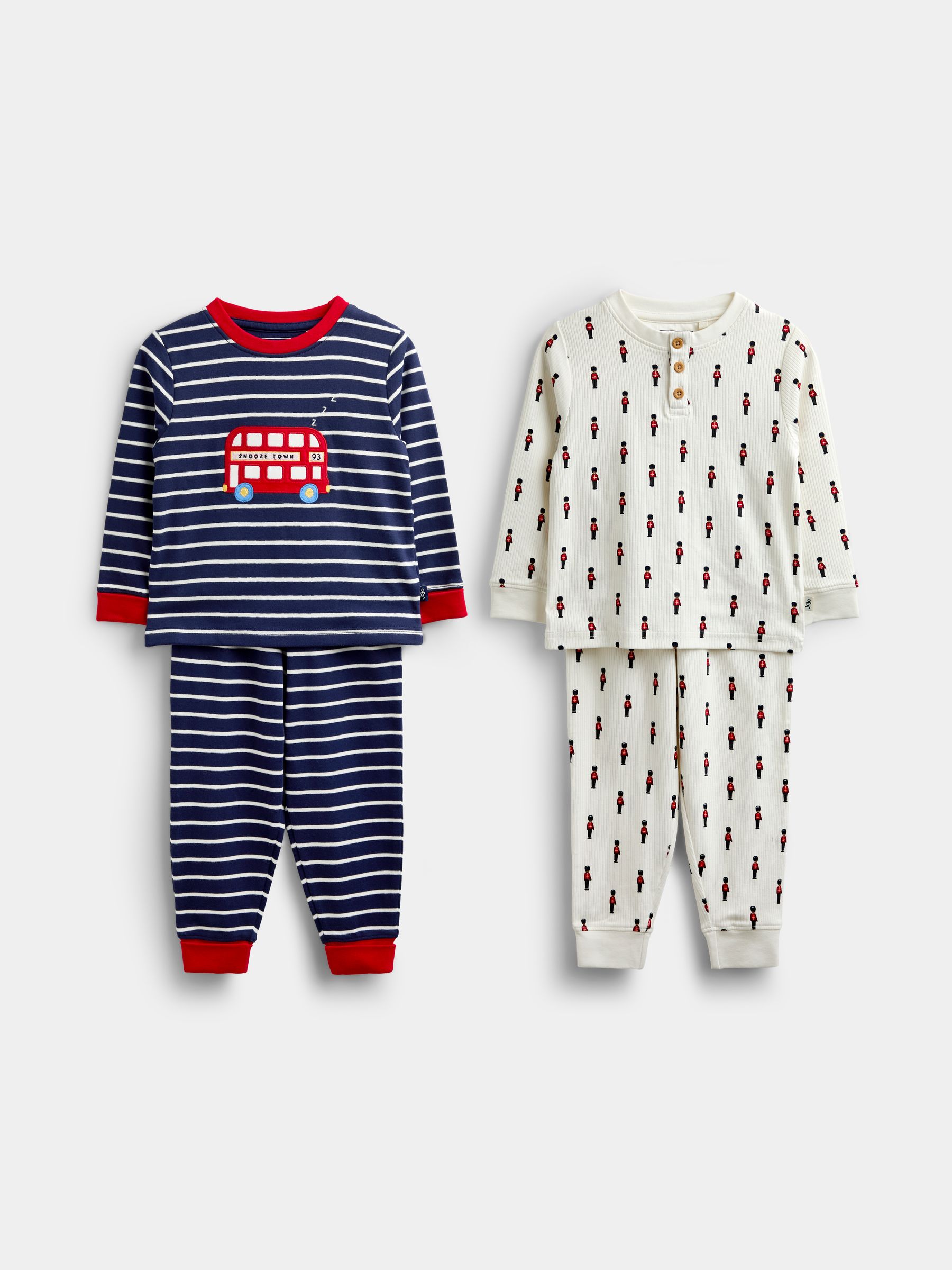 Navy Blue London 2-Pack Jersey Pyjamas - Image 1 of 11 Navy Blue London 2-Pack Jersey Pyjamas - Image 1 of 11
