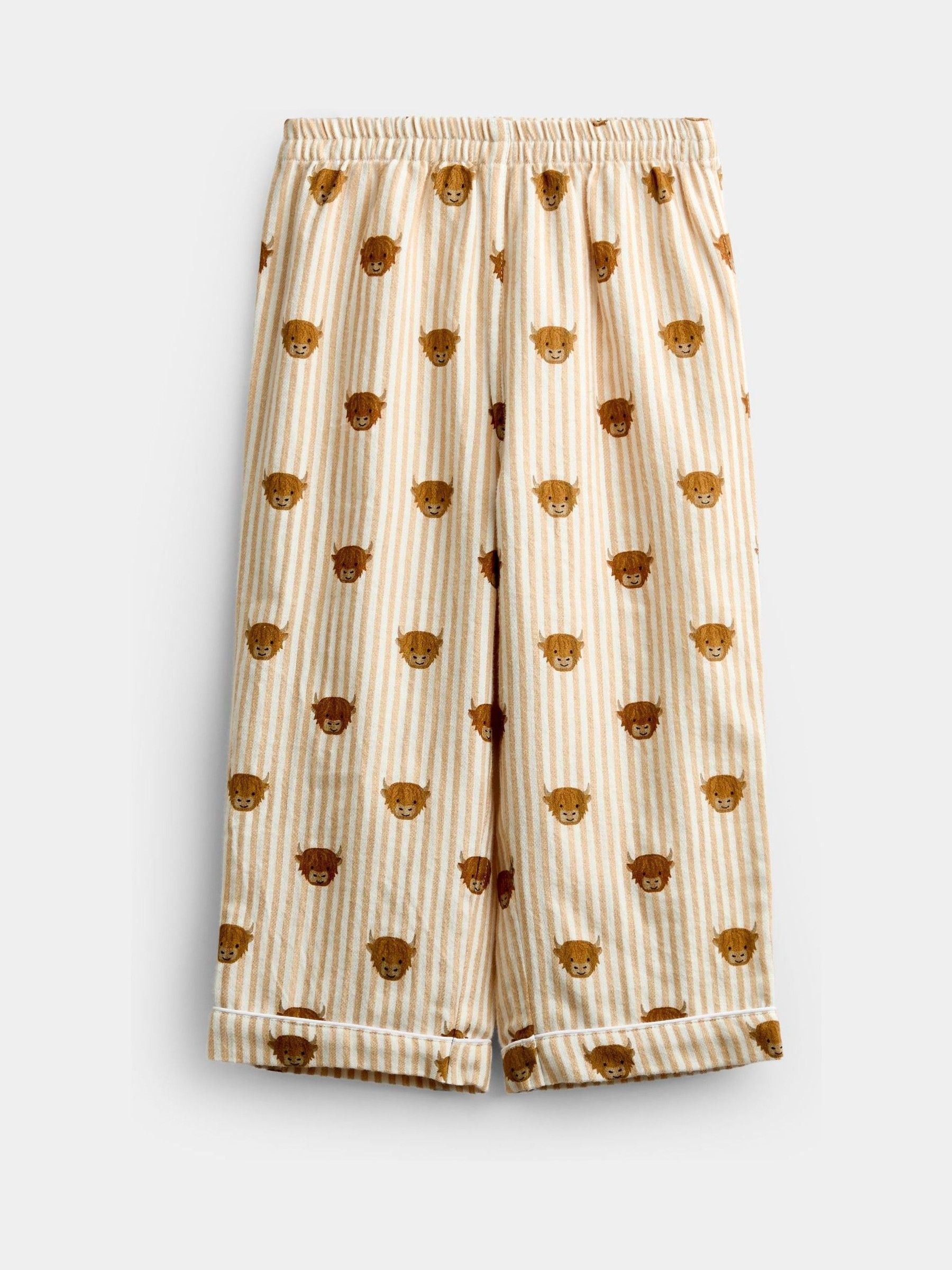 Stone Highland Cow Stripe Woven Pyjamas - Image 4 of 6