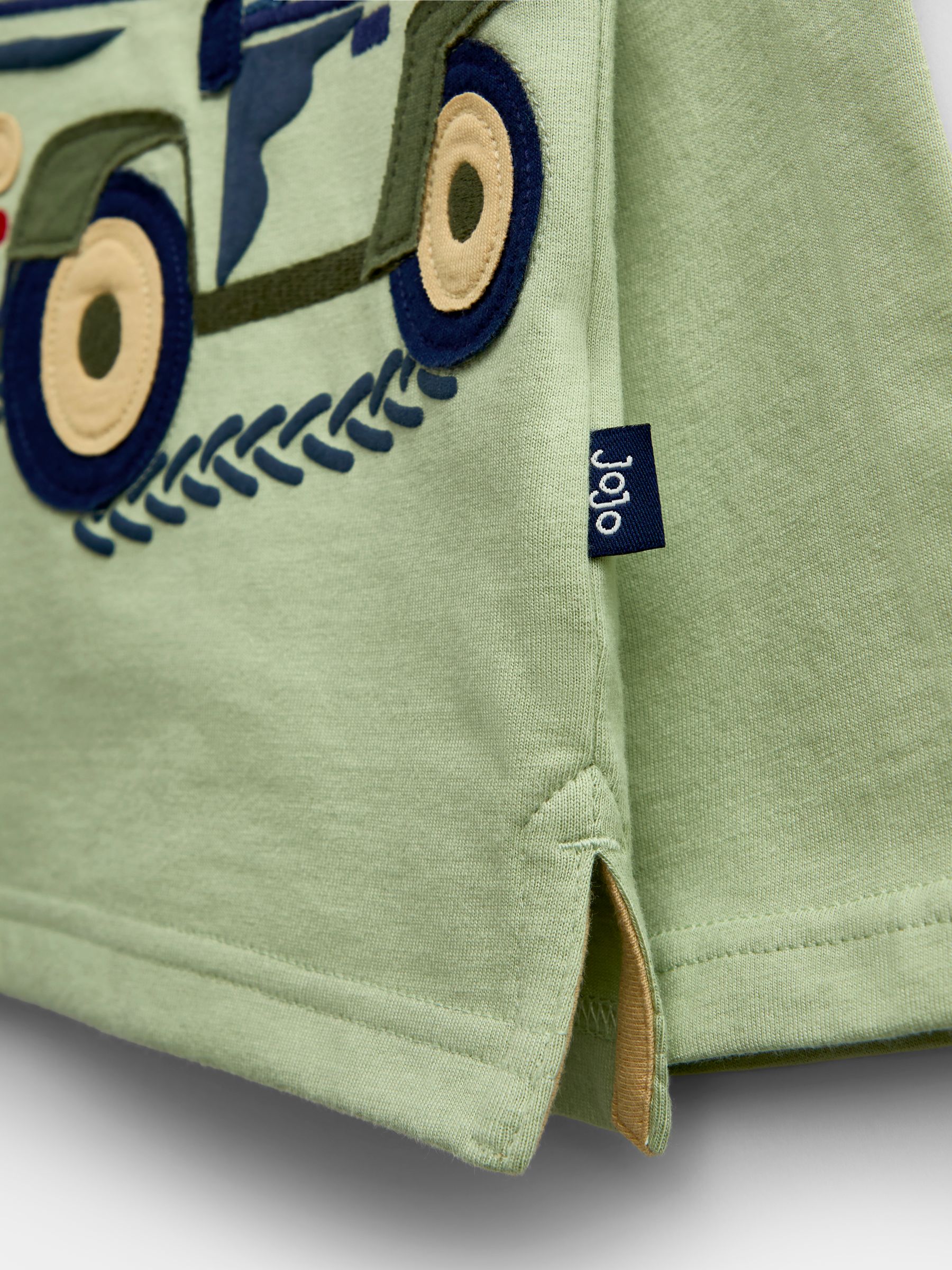 Khaki Green Dino Appliqué Top - Image 4 of 5