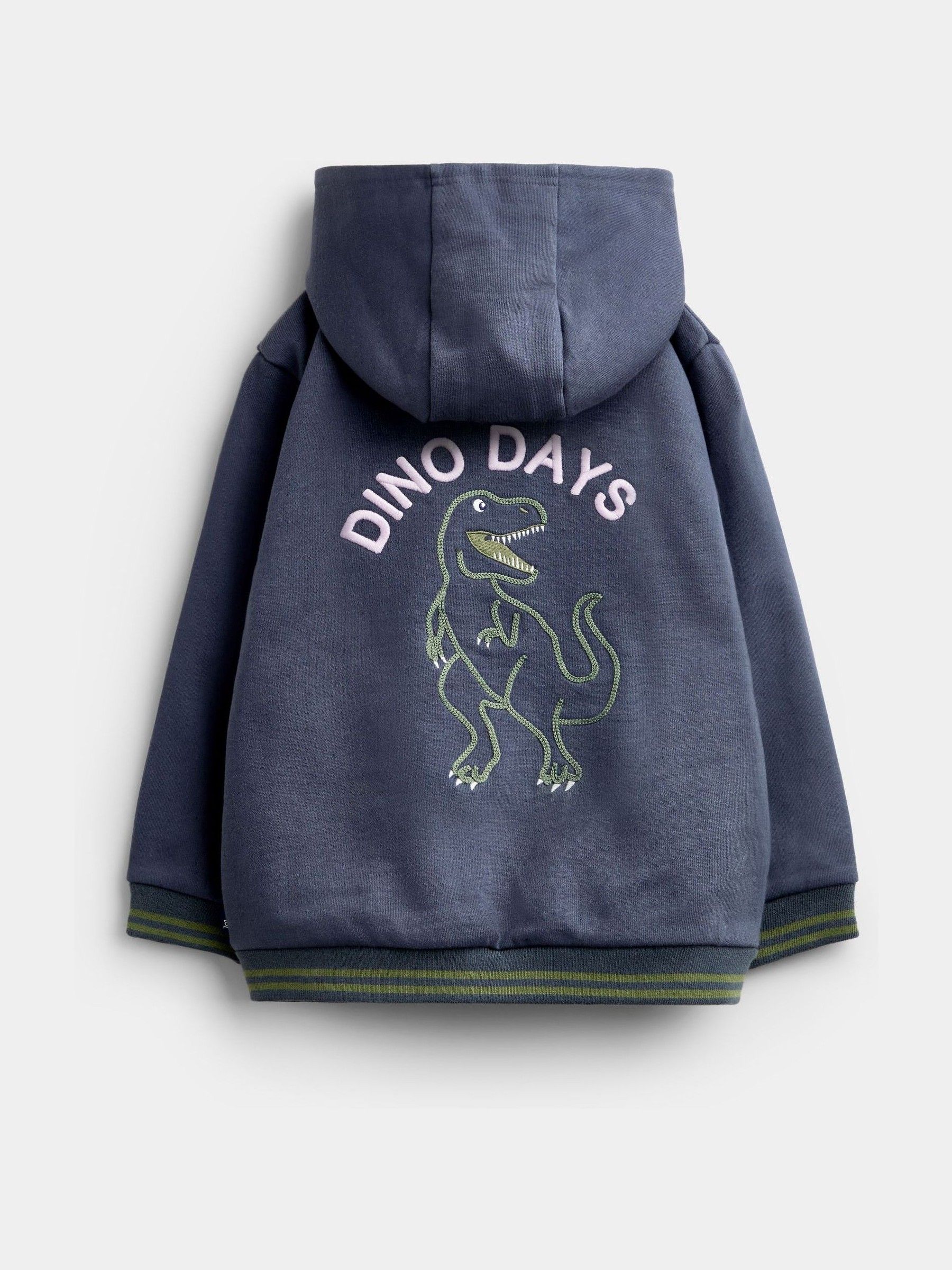 Charcoal Grey Dino Removable Hood Hoodie - Image 2 of 6