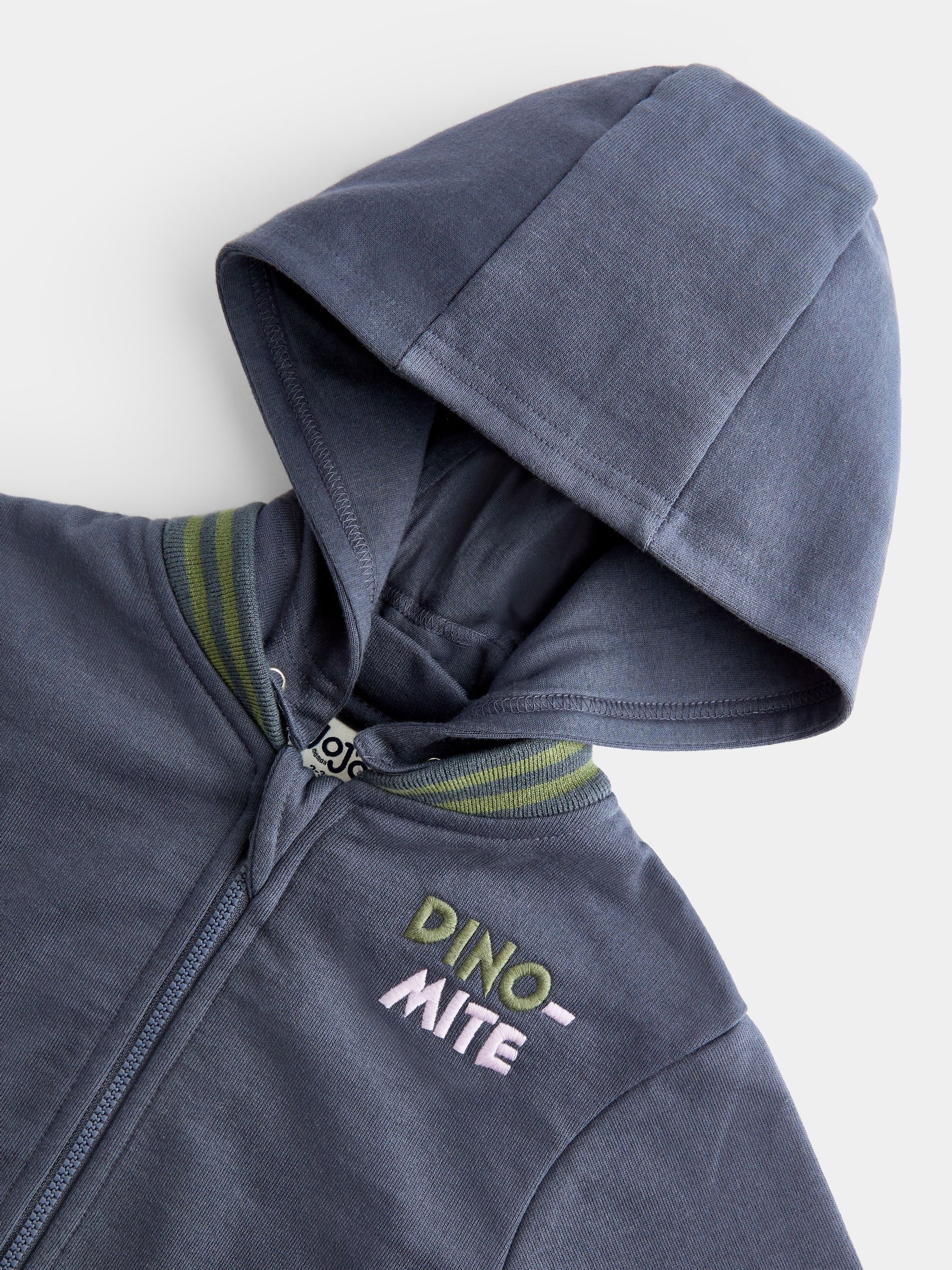 Charcoal Grey Dino Removable Hood Hoodie - Image 5 of 6
