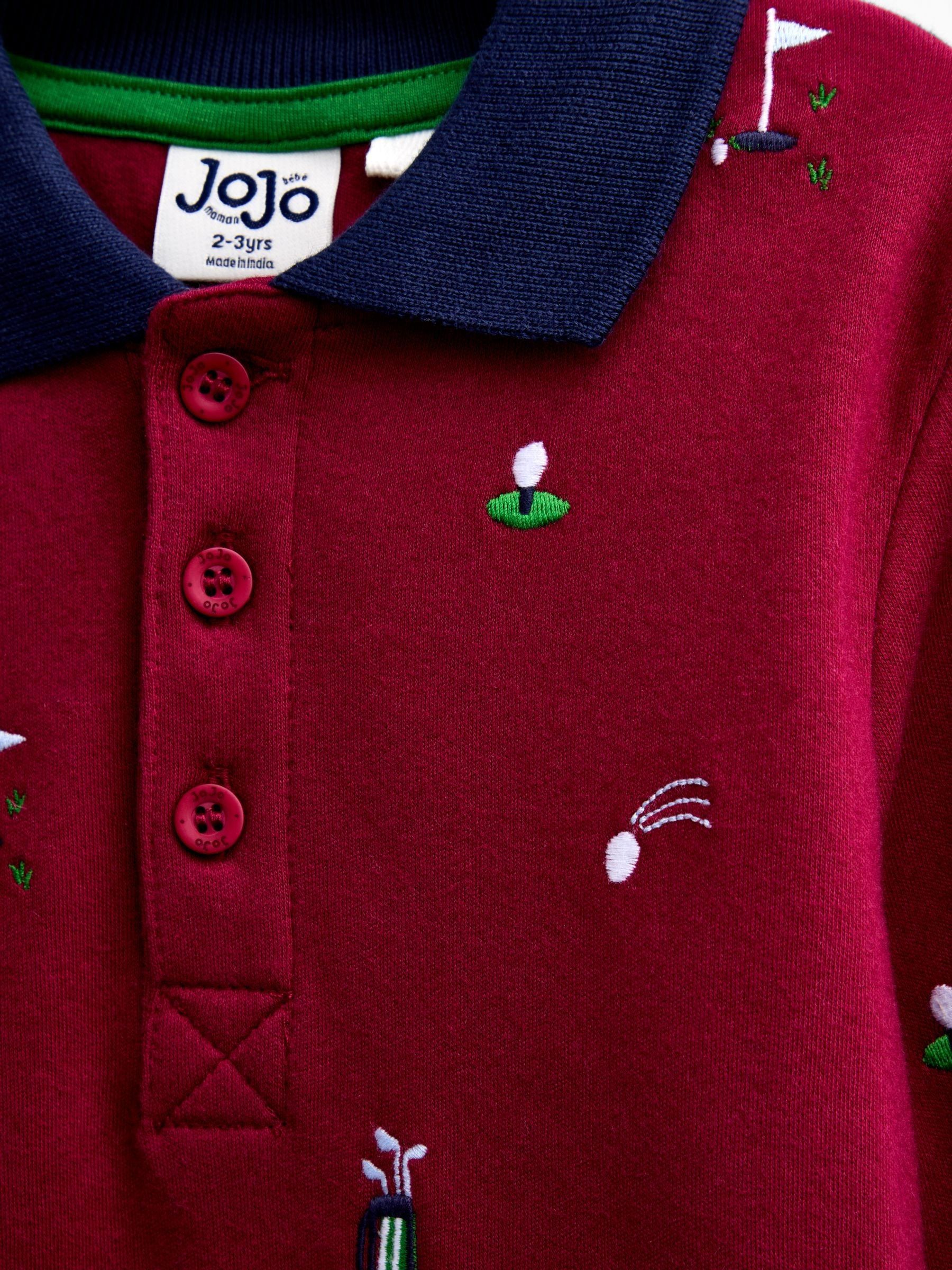 Red Golf Embroidered Polo Shirt - Image 3 of 4