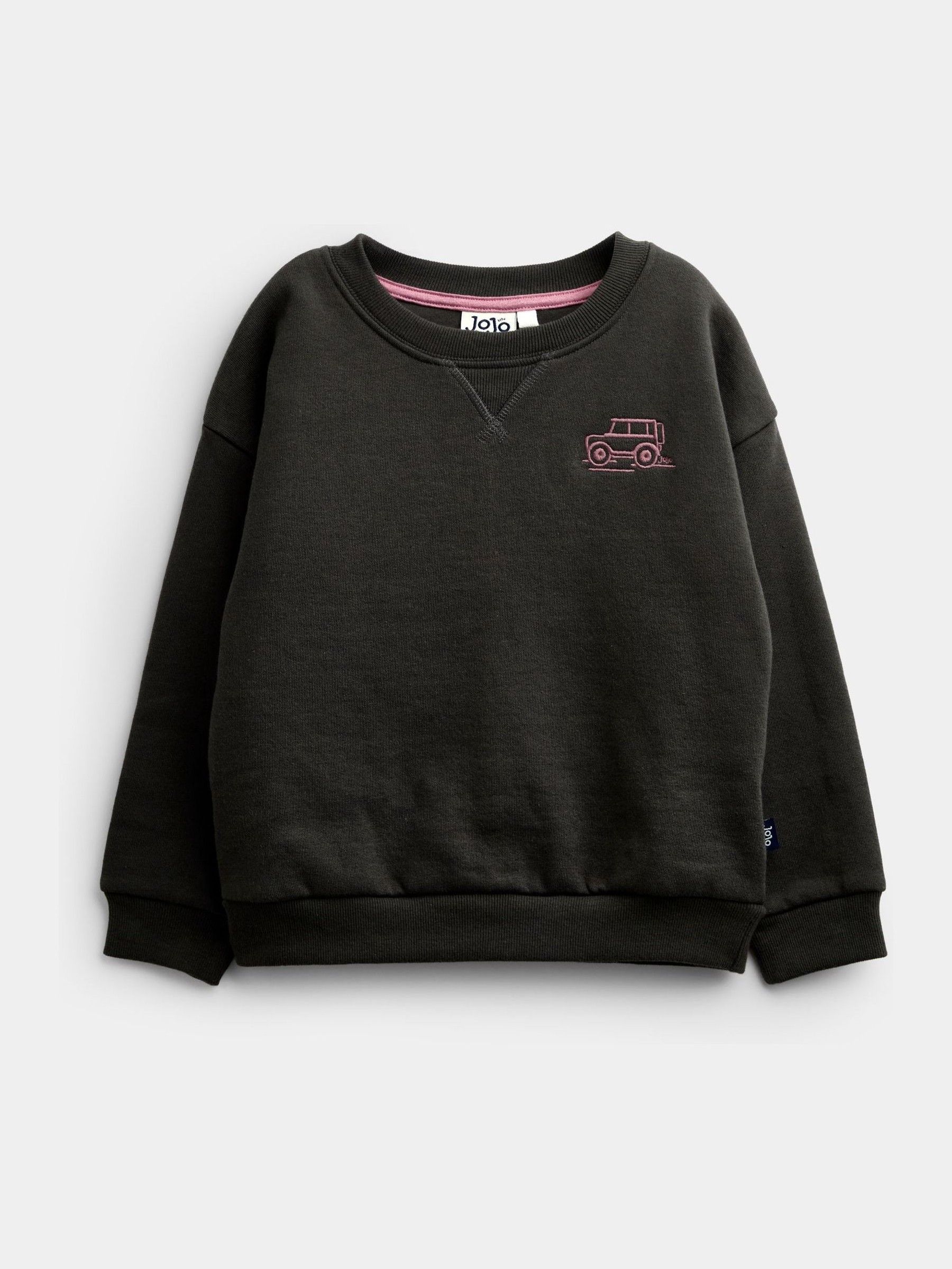 Grey Marl Jeep 2-Piece Sweatshirt & Stripe Jogger Set - Image 4 of 9