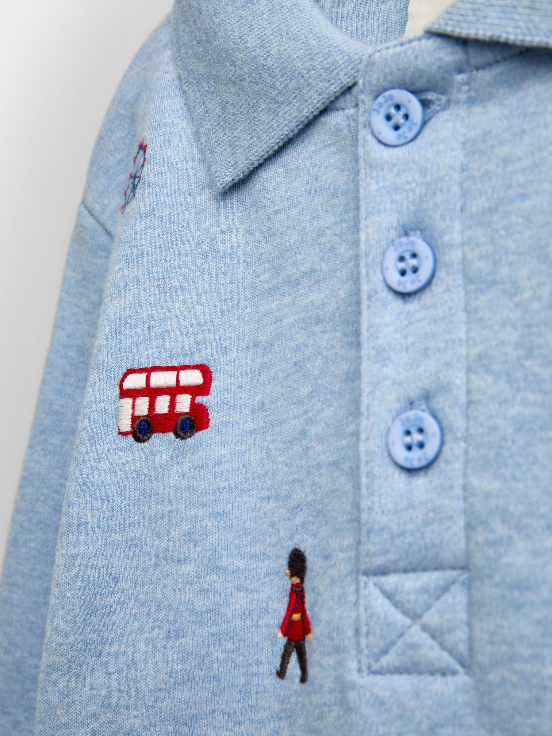 Light Blue London Guard Embroidered Polo Shirt - Image 3 of 4